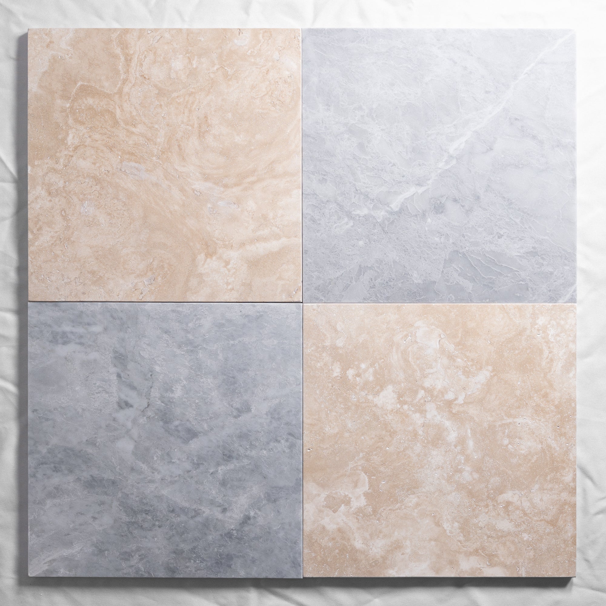 Bardiglio Lite & Durango 12"x12"