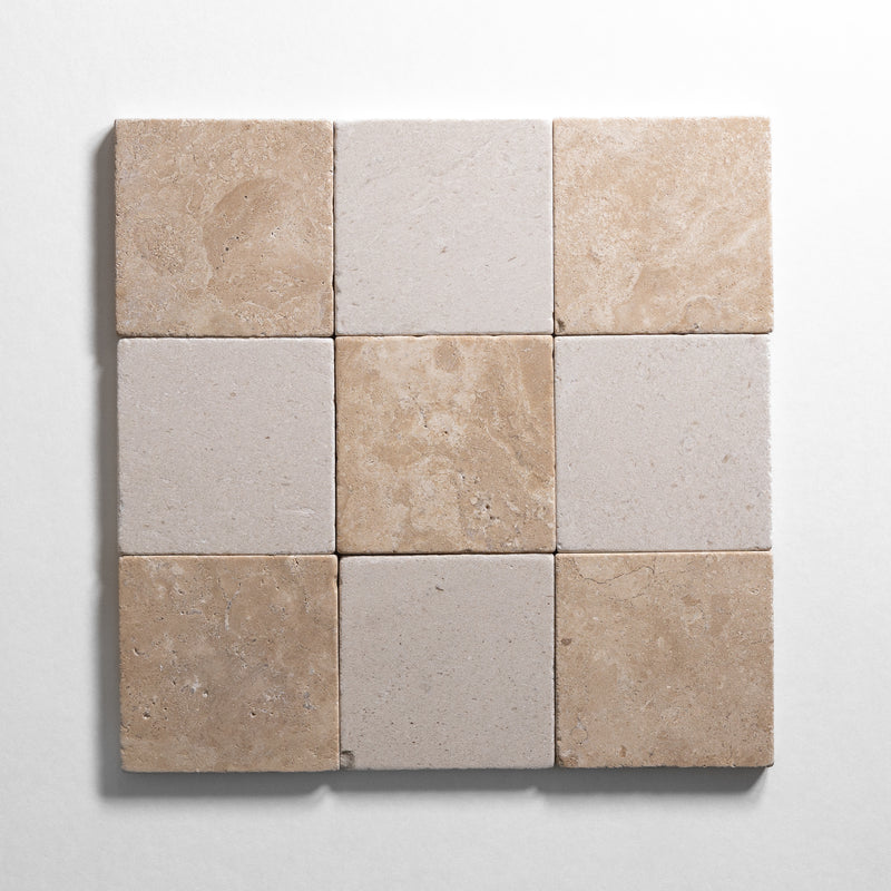 Durango Tumbled Combinations | Durango Tumbled Checkered Marble Tile ...