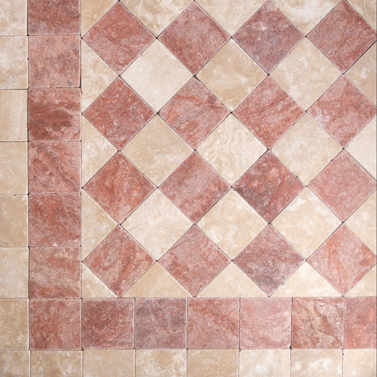 Colonial Red & Durango 4"x4" Tumbled