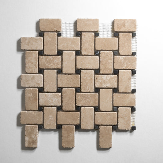 Durango / Nero Basketweave Tumbled