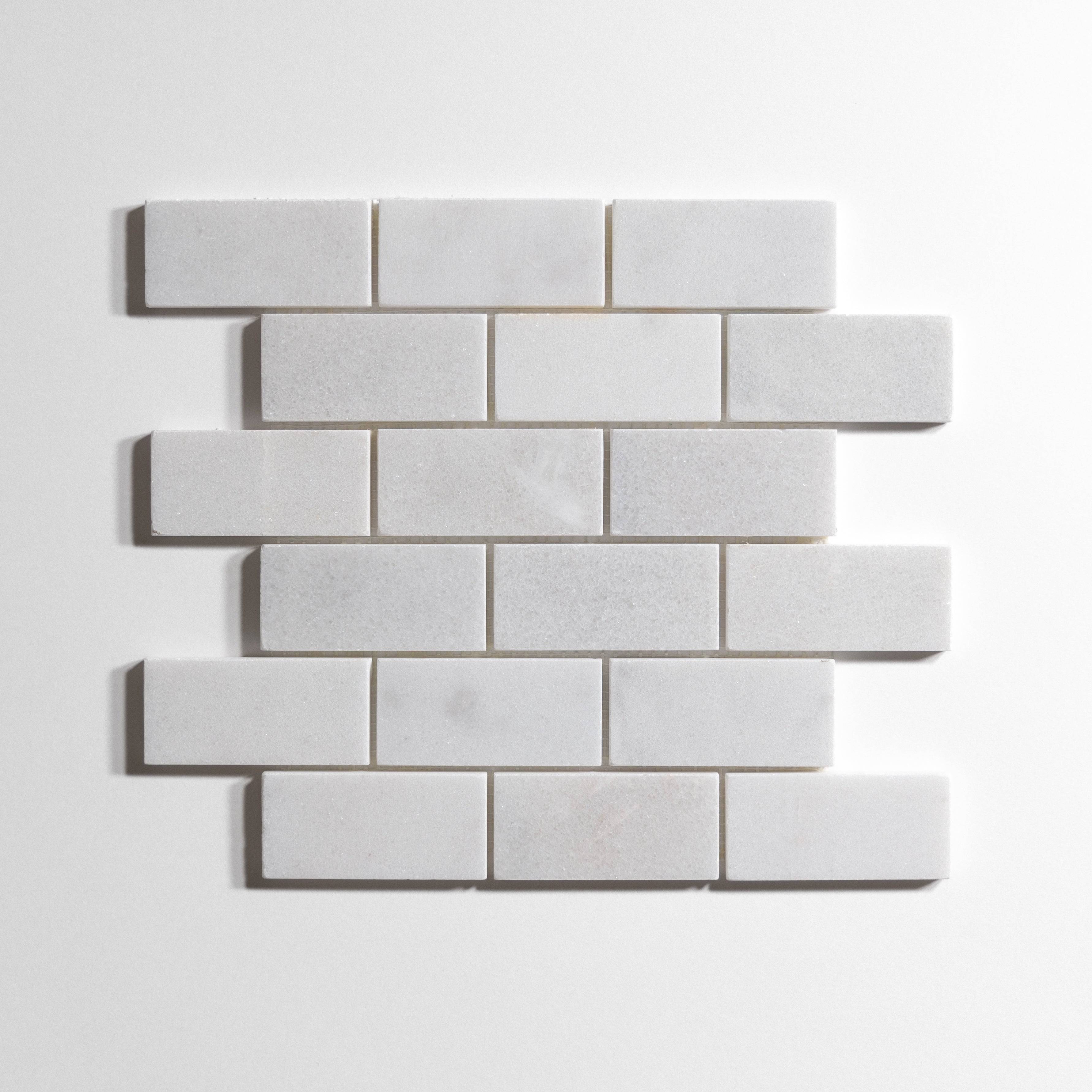 Glacier White 2" x 4" Brick - Castelli Marble