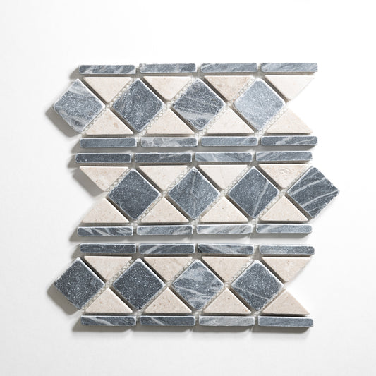 Sierra Limestone & Bardiglio Nuvolato Greek Border