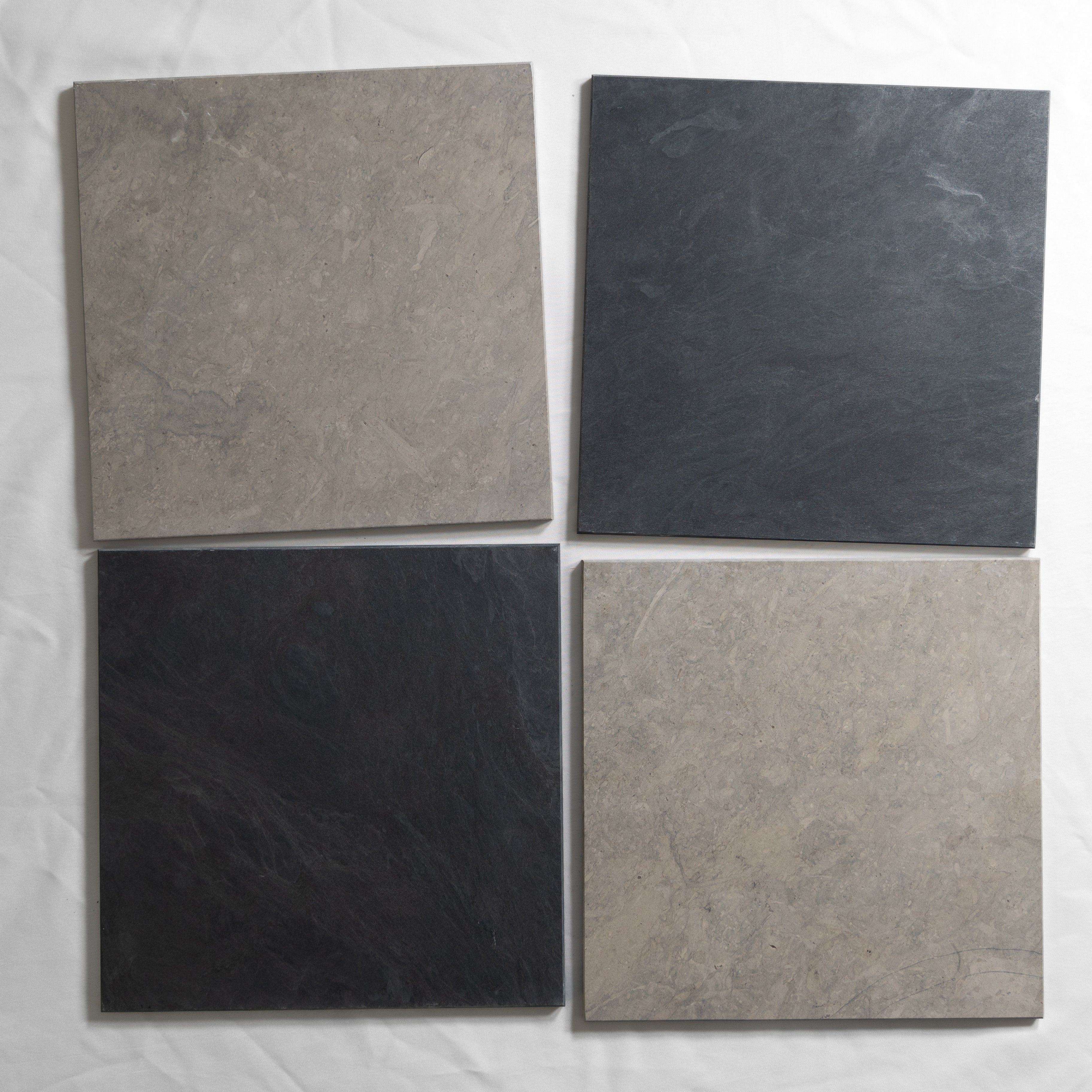 Pietra Serena & Grey Foussana Limestone 12"x12" Checkered