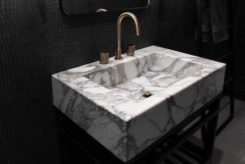 Calacatta Europa Block Vanity - Castelli Marble