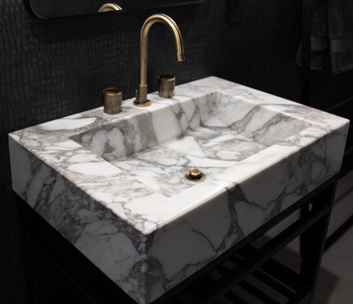 Calacatta Europa Block Vanity - Castelli Marble