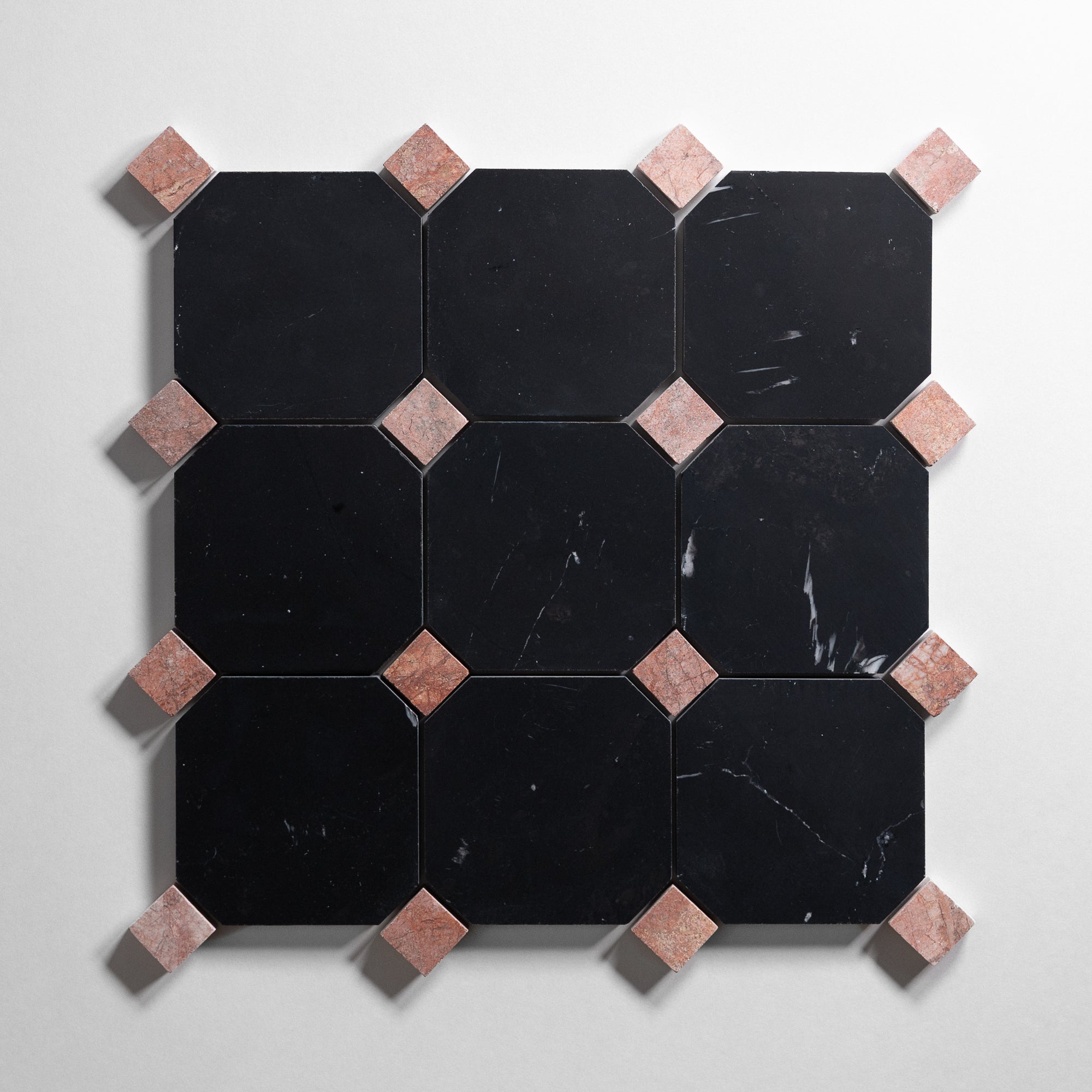 Red Onyx Tiles | Nero St. Gabriel 4 Octagon Tiles - USA | Castelli