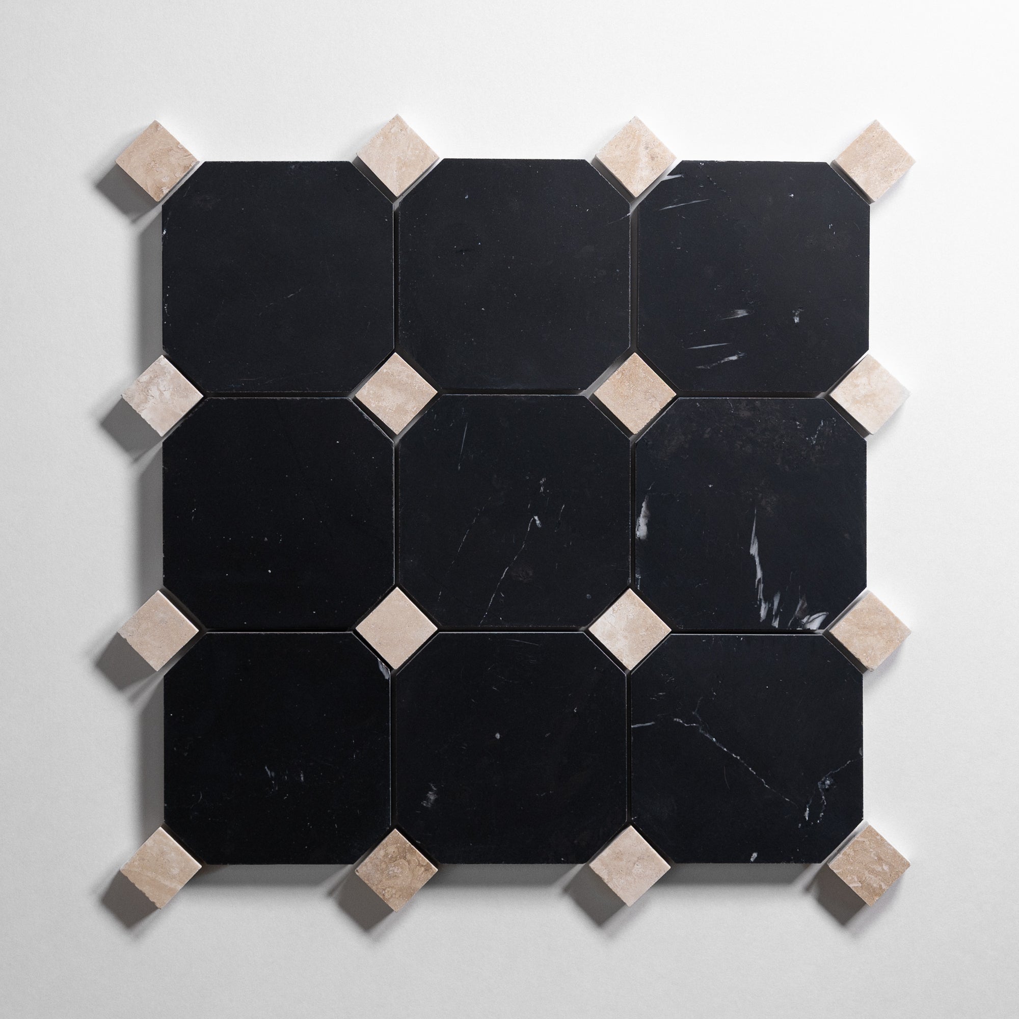 【グッチ】Rondine Margot Nero Red Onyx Tiles | Nero St. Gabriel 4 Octagon Tiles - USA | Castelli