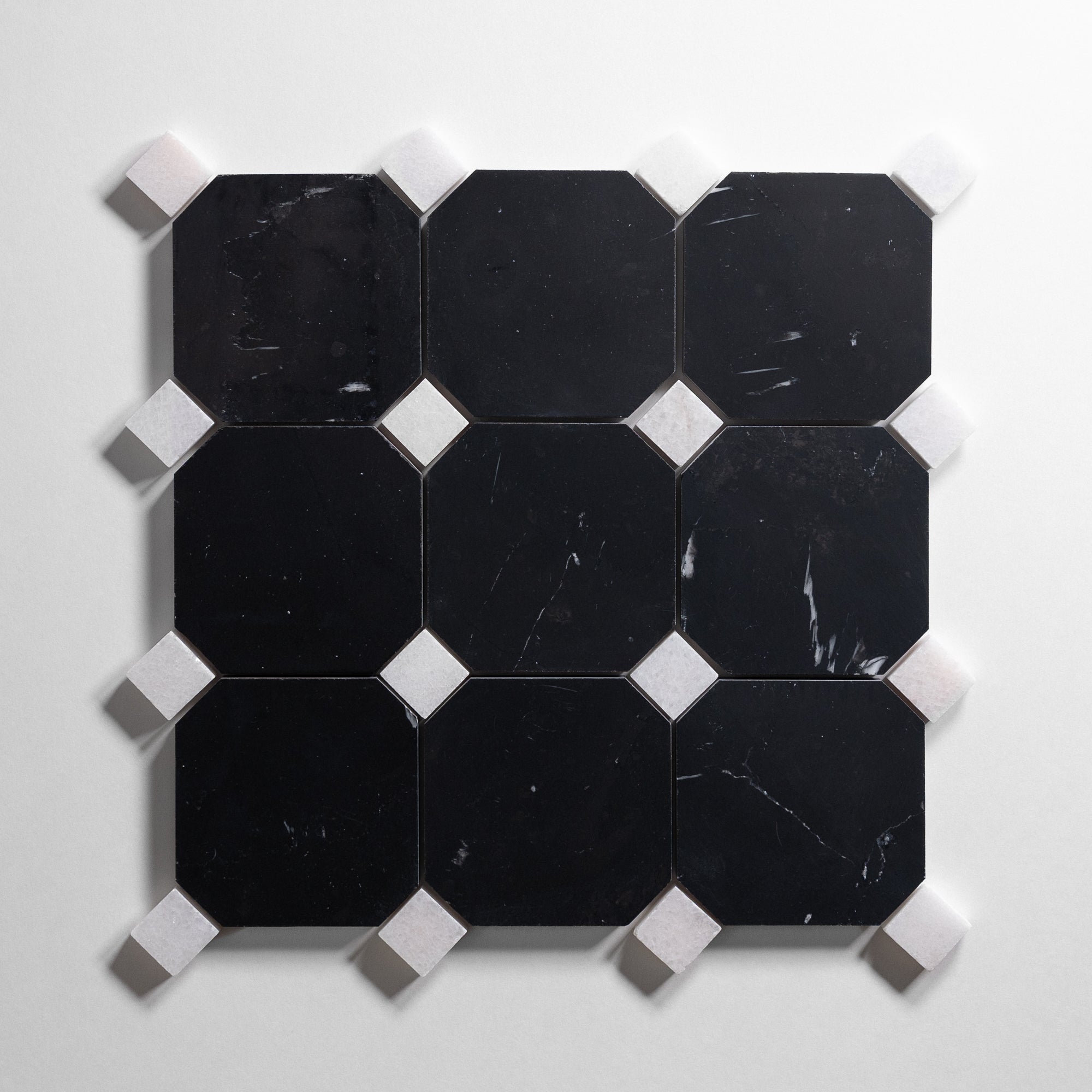 Red Onyx Tiles | Nero St. Gabriel 4 Octagon Tiles - USA | Castelli