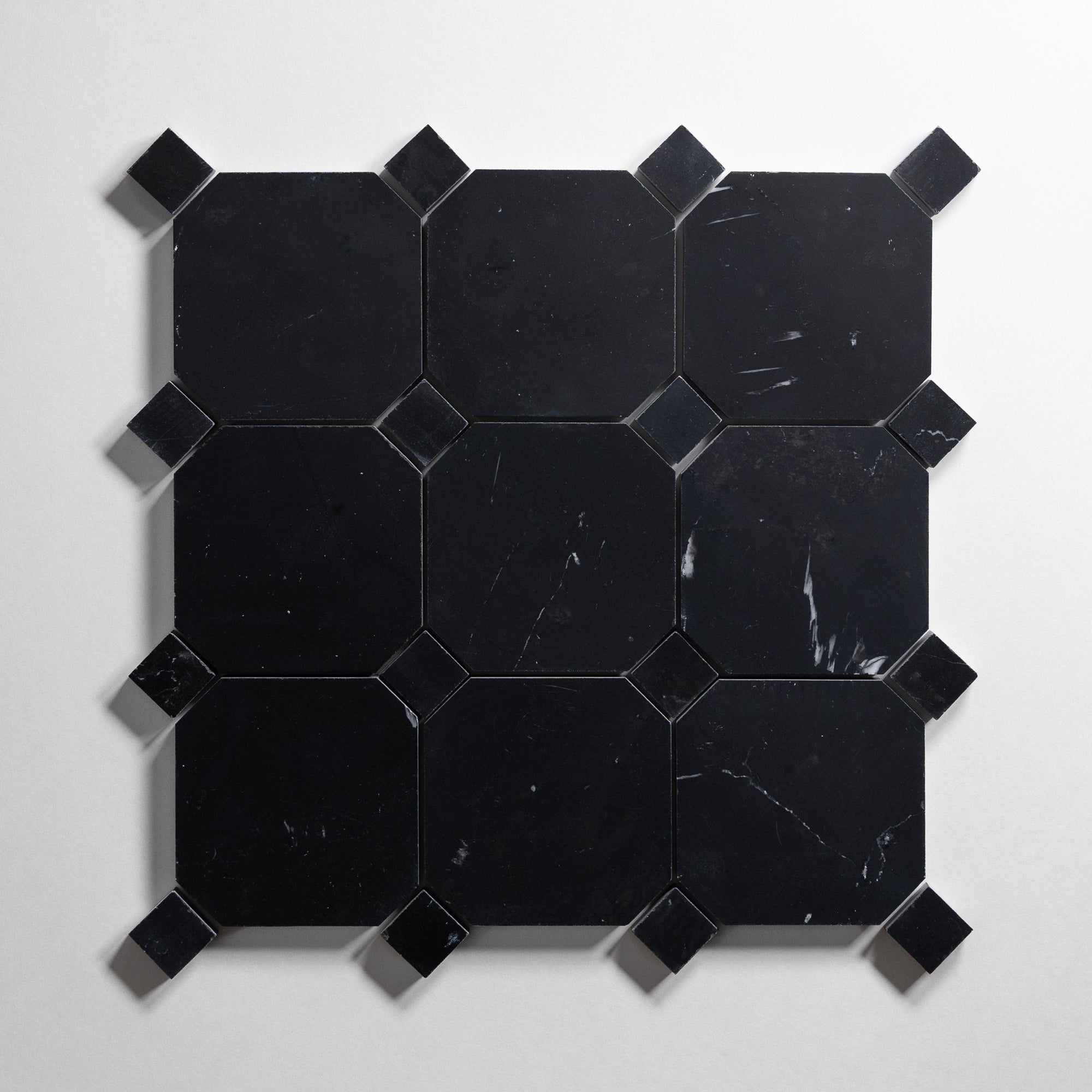 Red Onyx Tiles | Nero St. Gabriel 4 Octagon Tiles - USA | Castelli