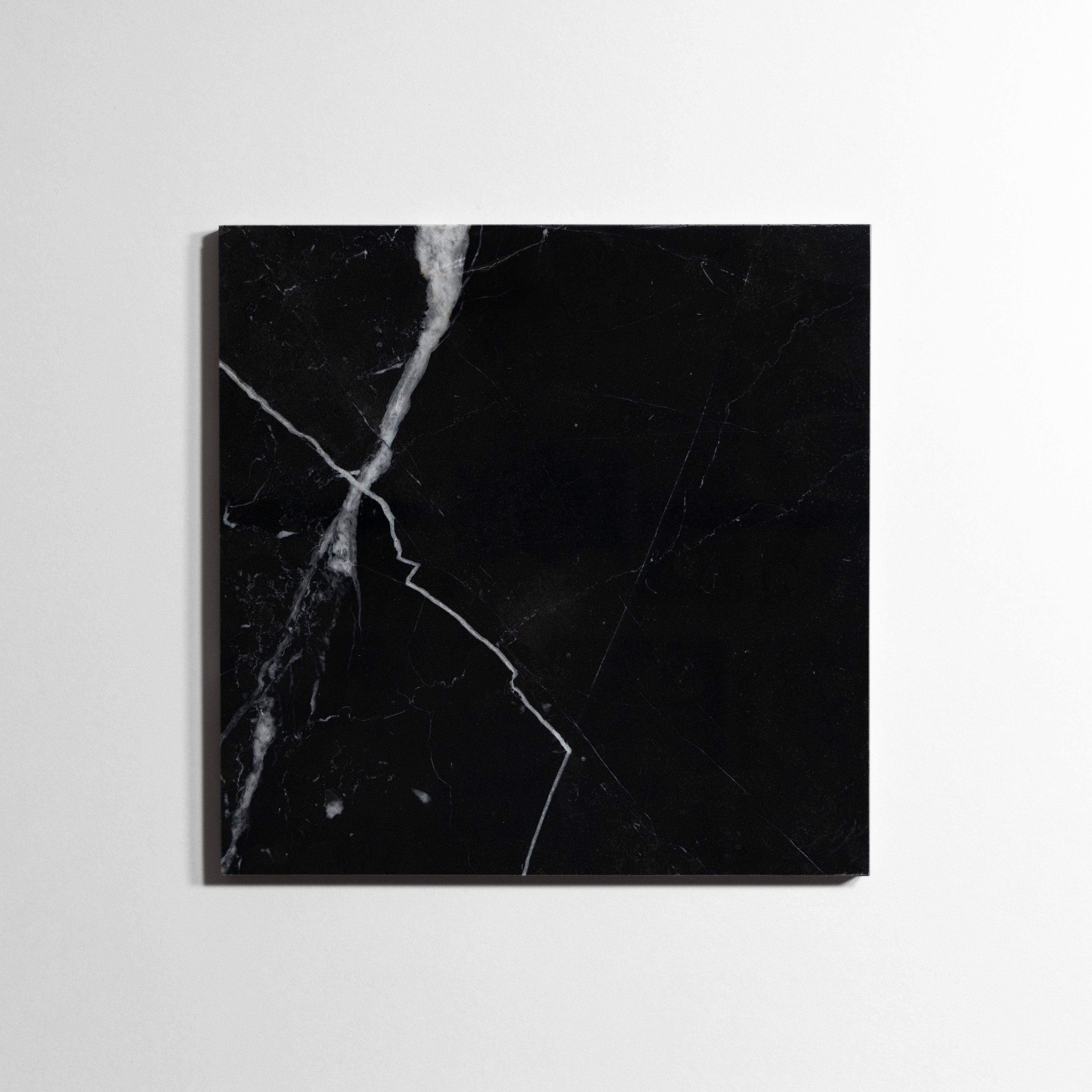 Nero St. Gabriel 12"x12" - Castelli Marble