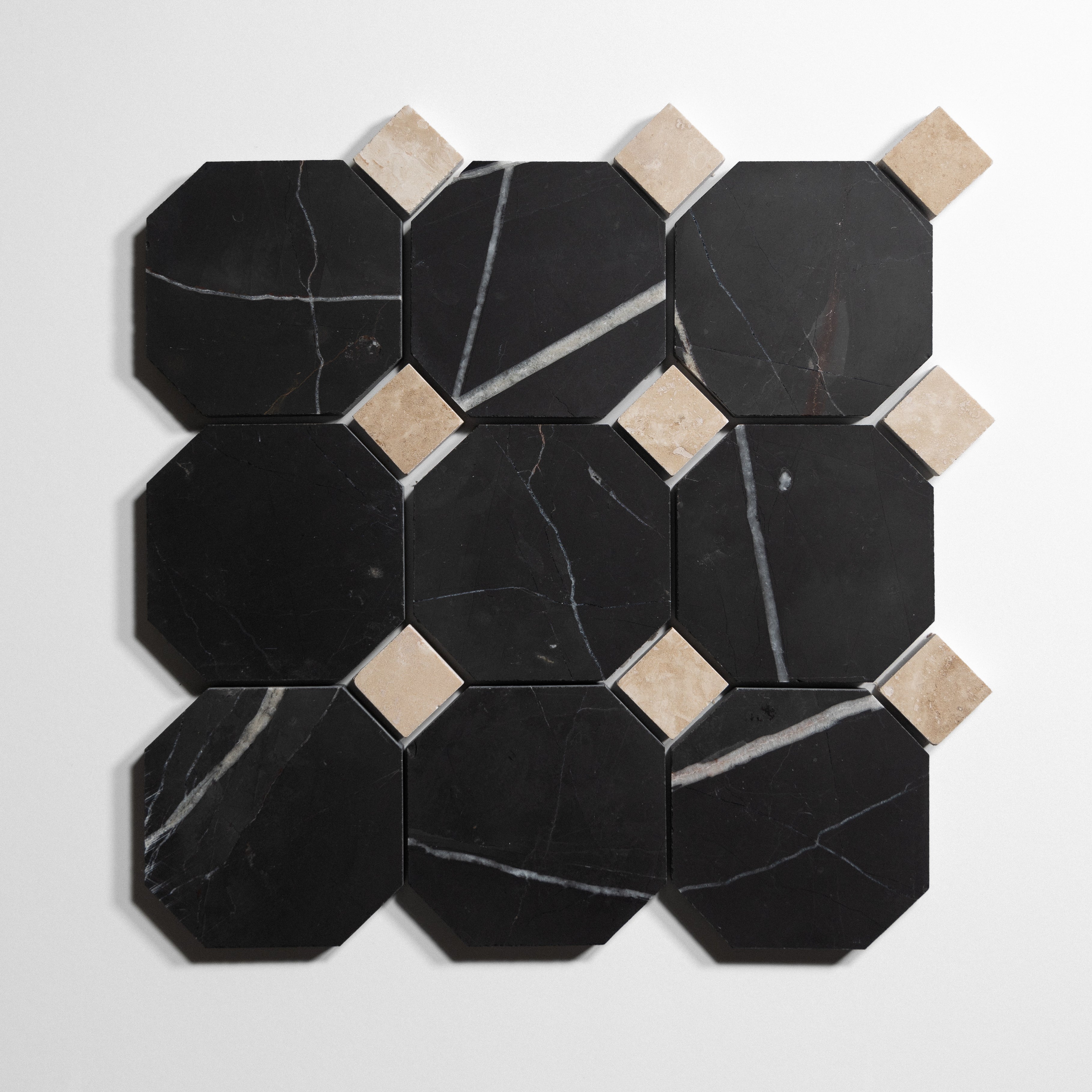 Nero St. Gabriel octagon tile