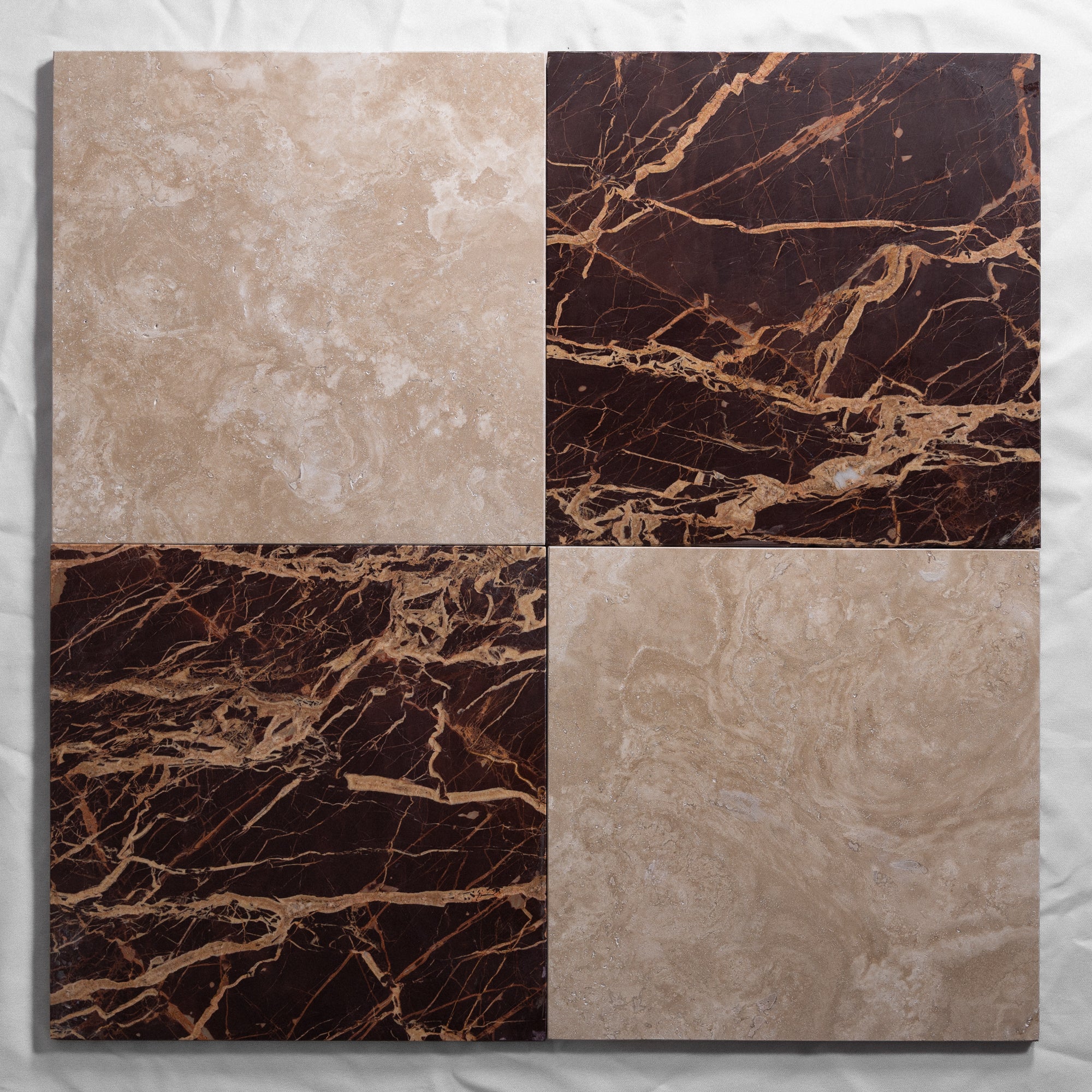 Red Bordeaux & Durango 12"x12"