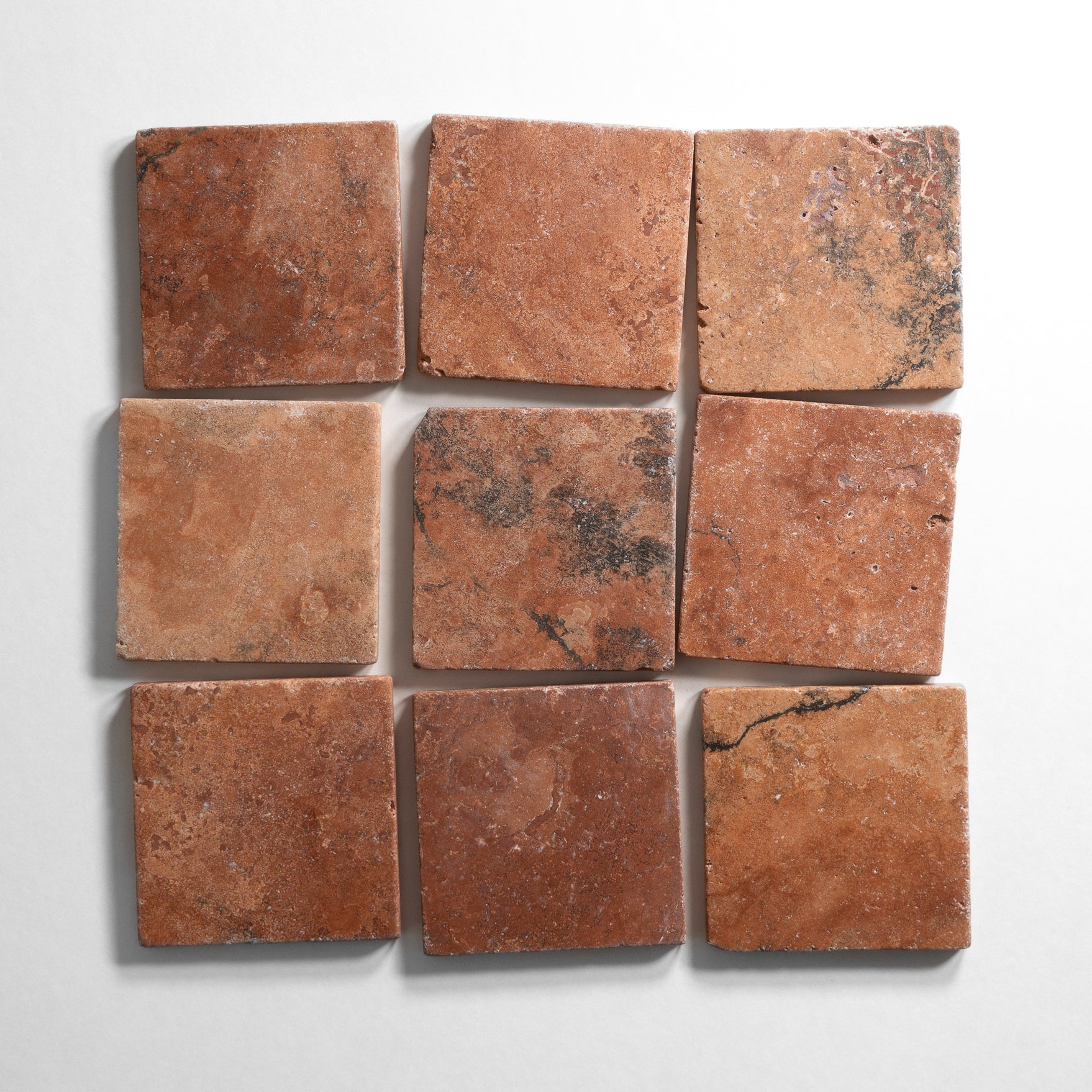 Red Limestone 4"x4" Tumbled