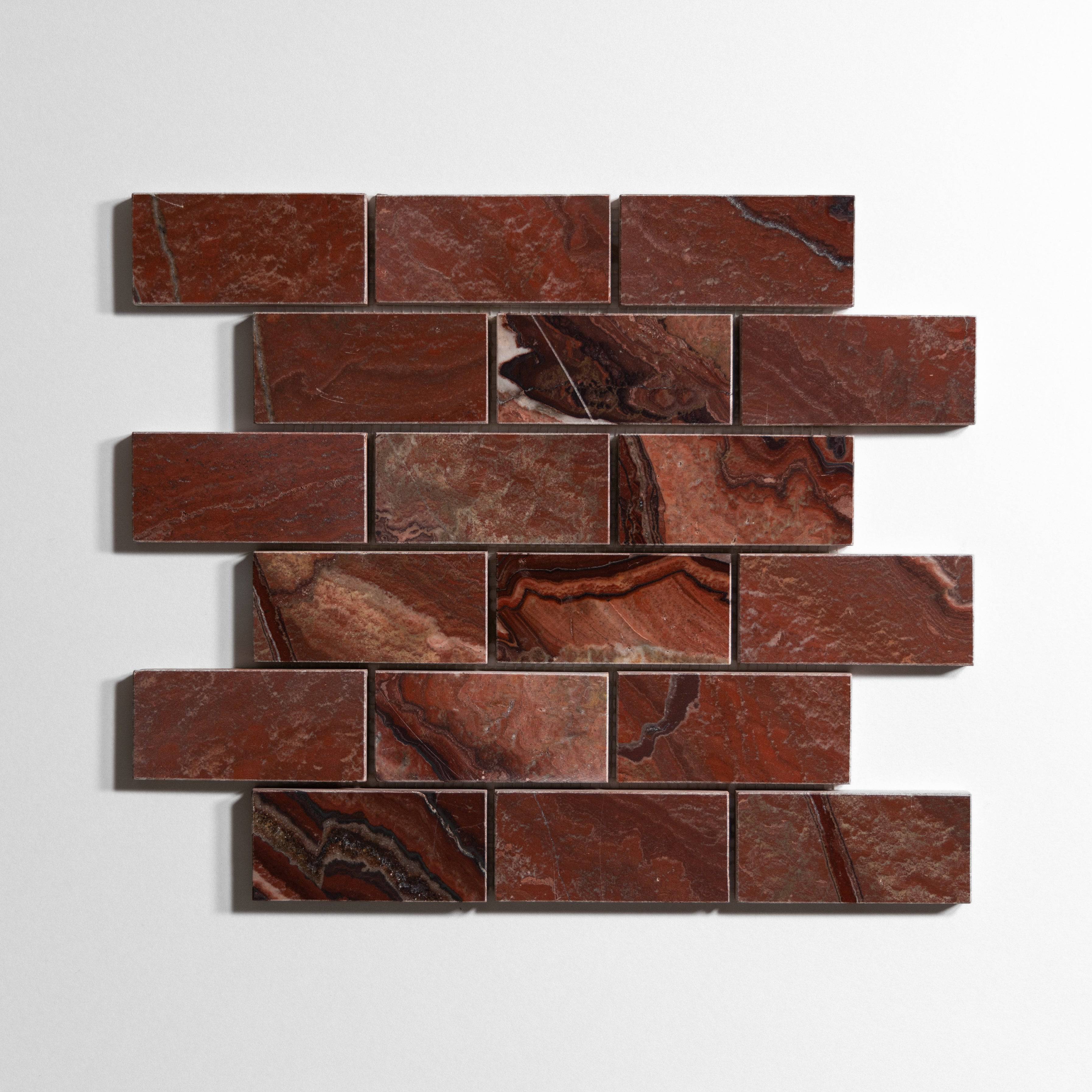 Red Onyx 2" x 4" Brick - Castelli Marble