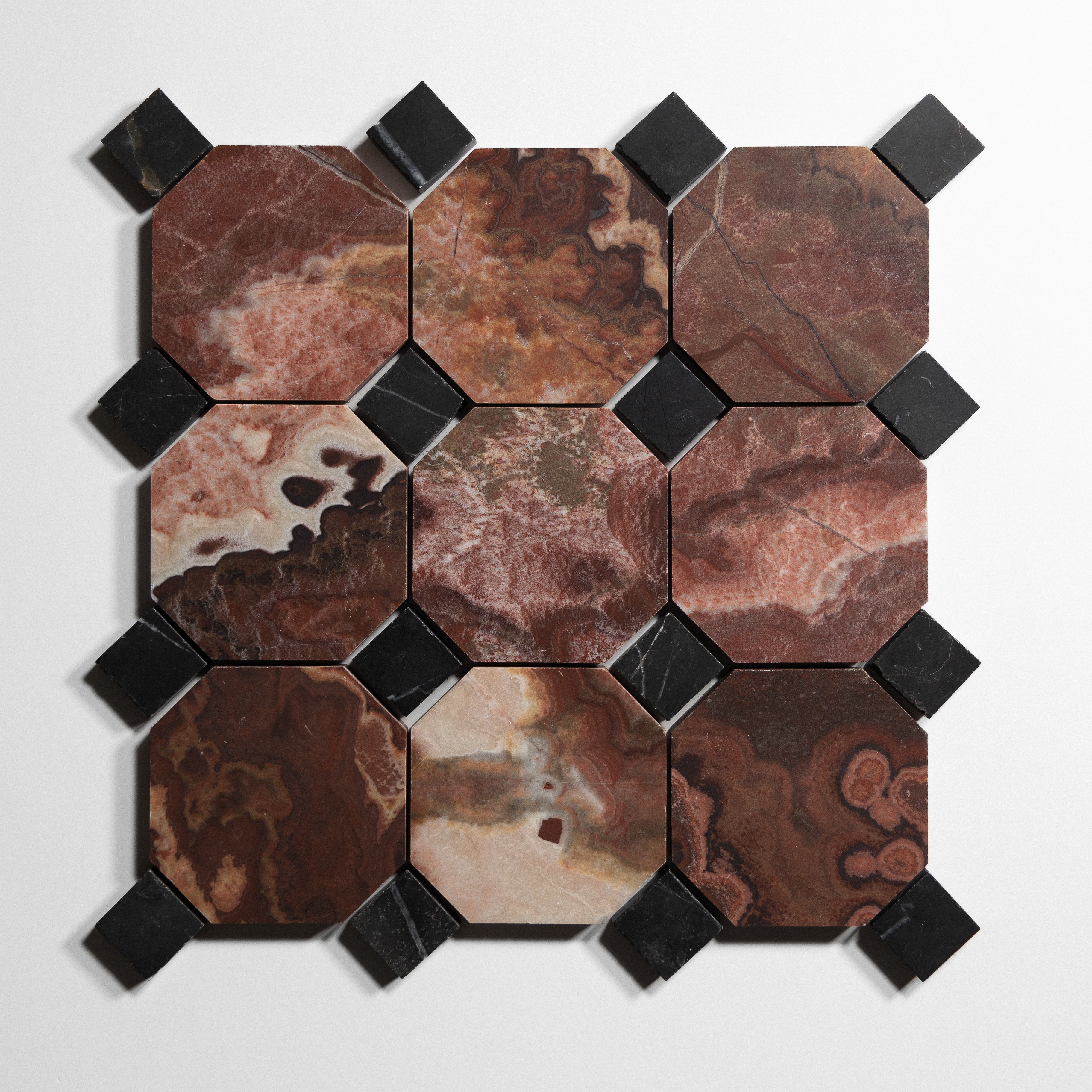 Red stone tiles