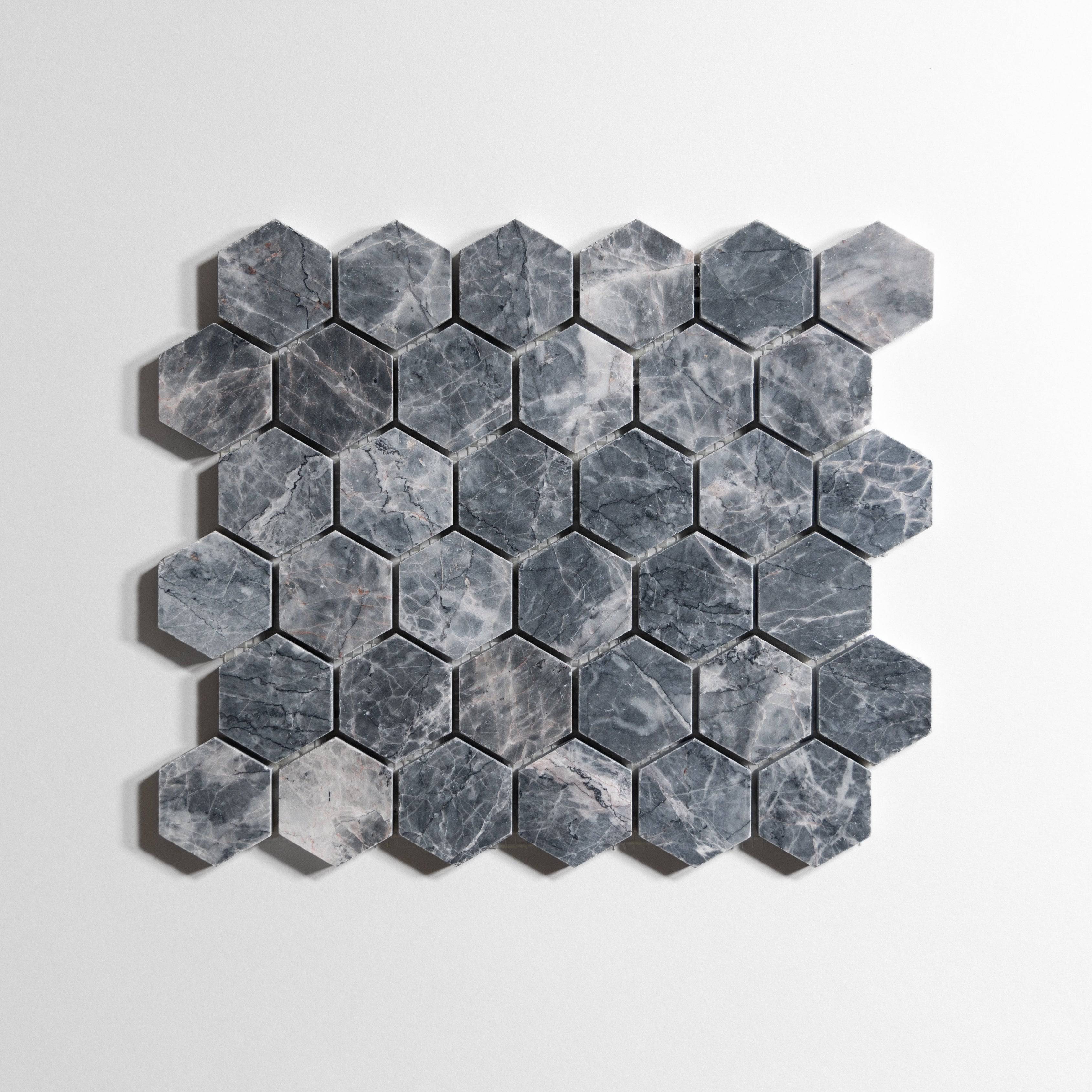 Riviera Gray Hexagon - Castelli Marble