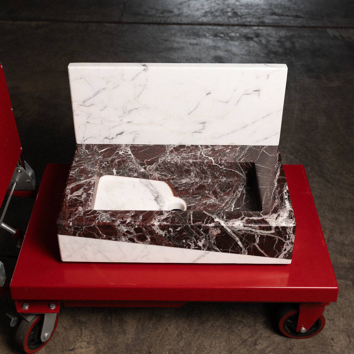 Rosso Levanto / Statuary Sink