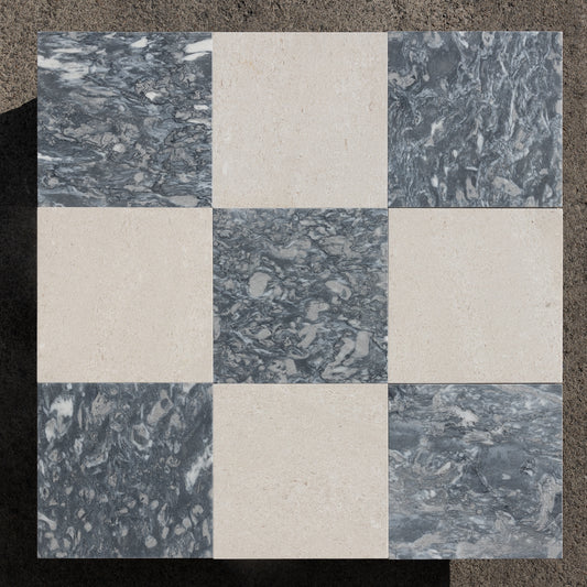 Sierra Limestone & Nuvolato 16"x16"