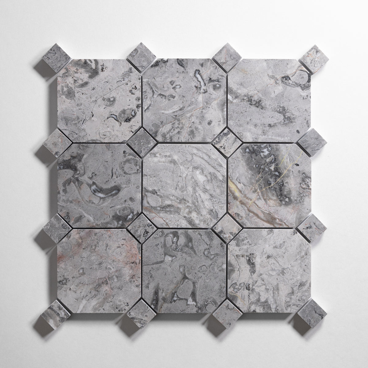 Sage Gray Marble Octagon Tile | Premium Marble Tiles in USA