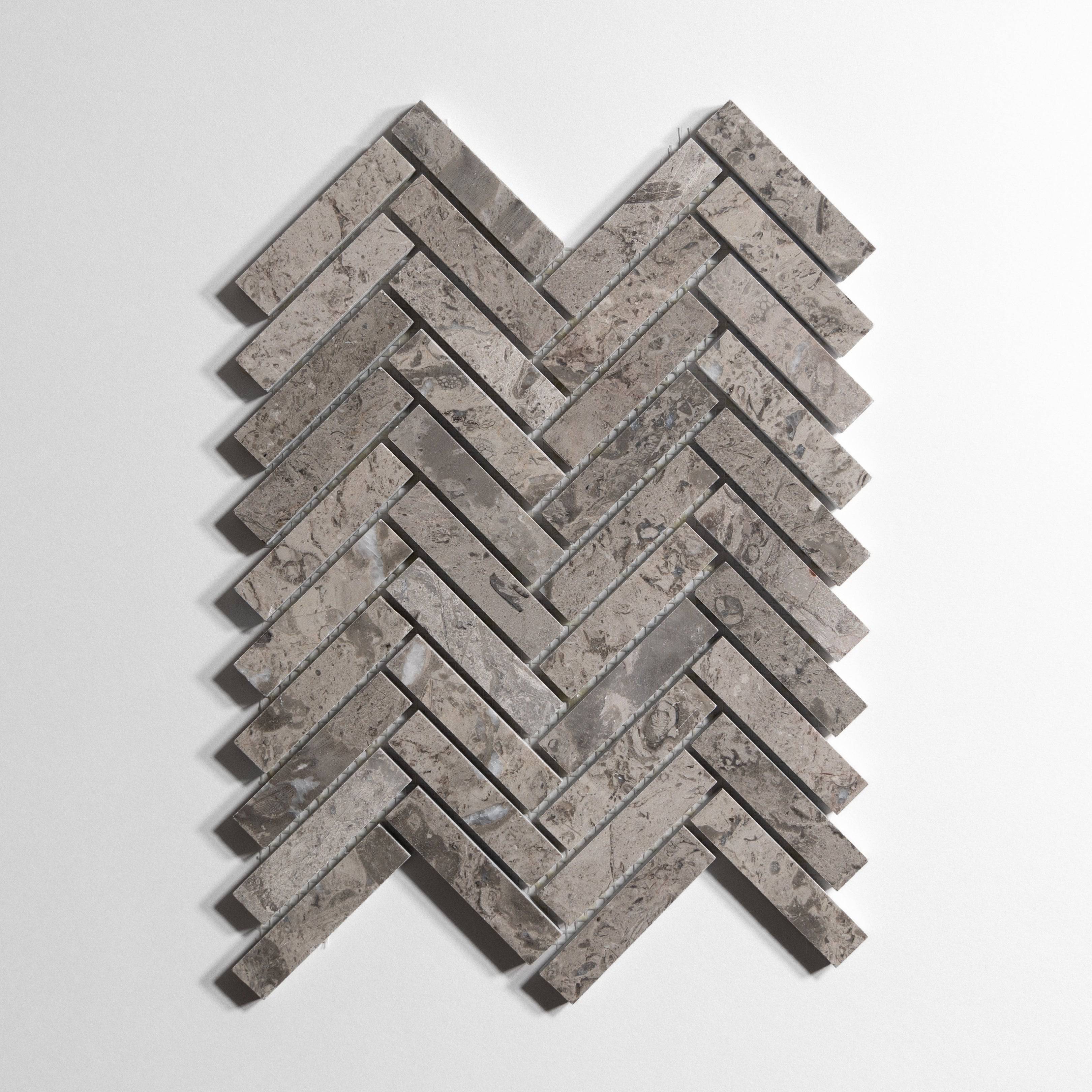 Sage Gray Herringbone - Castelli Marble