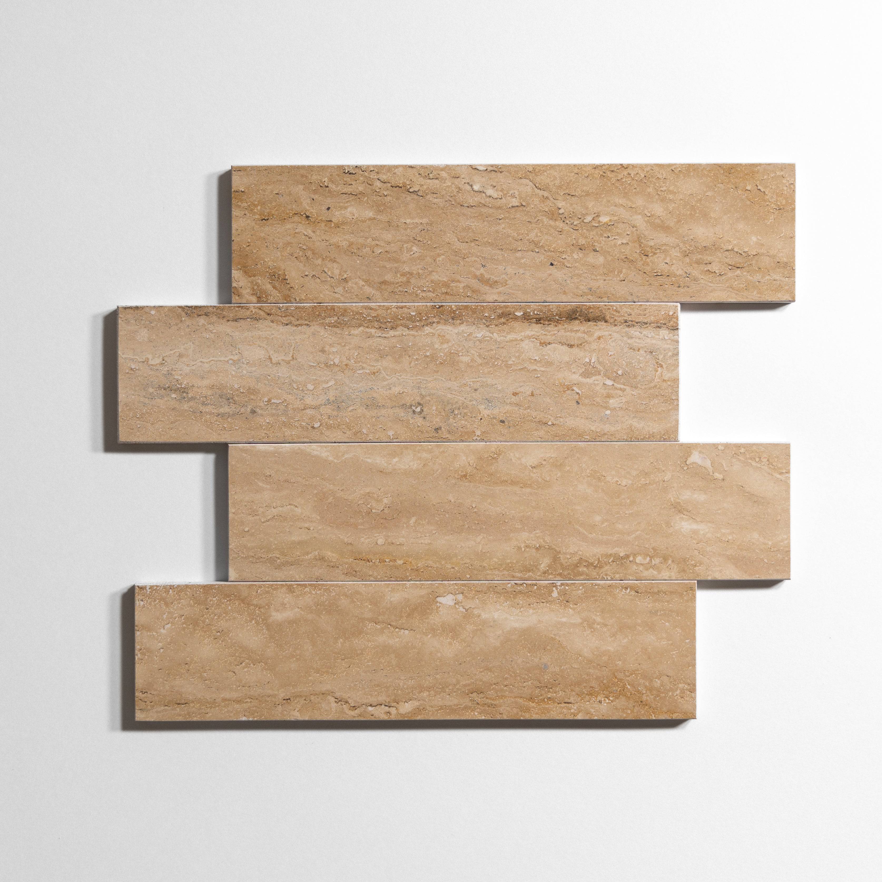 Savana Travertine 3" x 12" - Castelli Marble