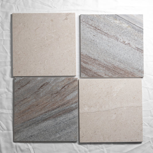 Fantasy Brown & Sierra Limestone 12"x12"