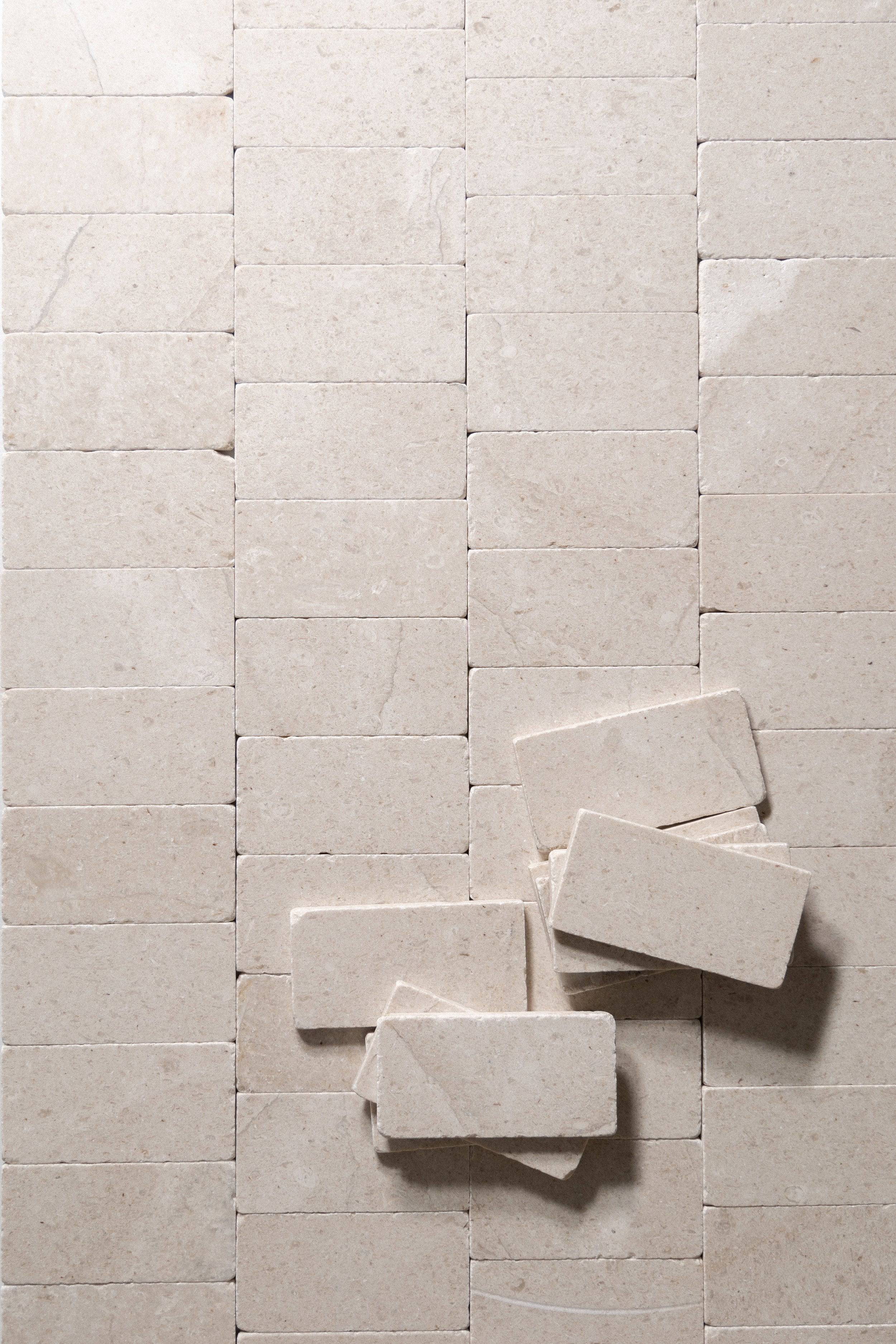 Sierra Limestone 3"x6" tumbled - Castelli Marble