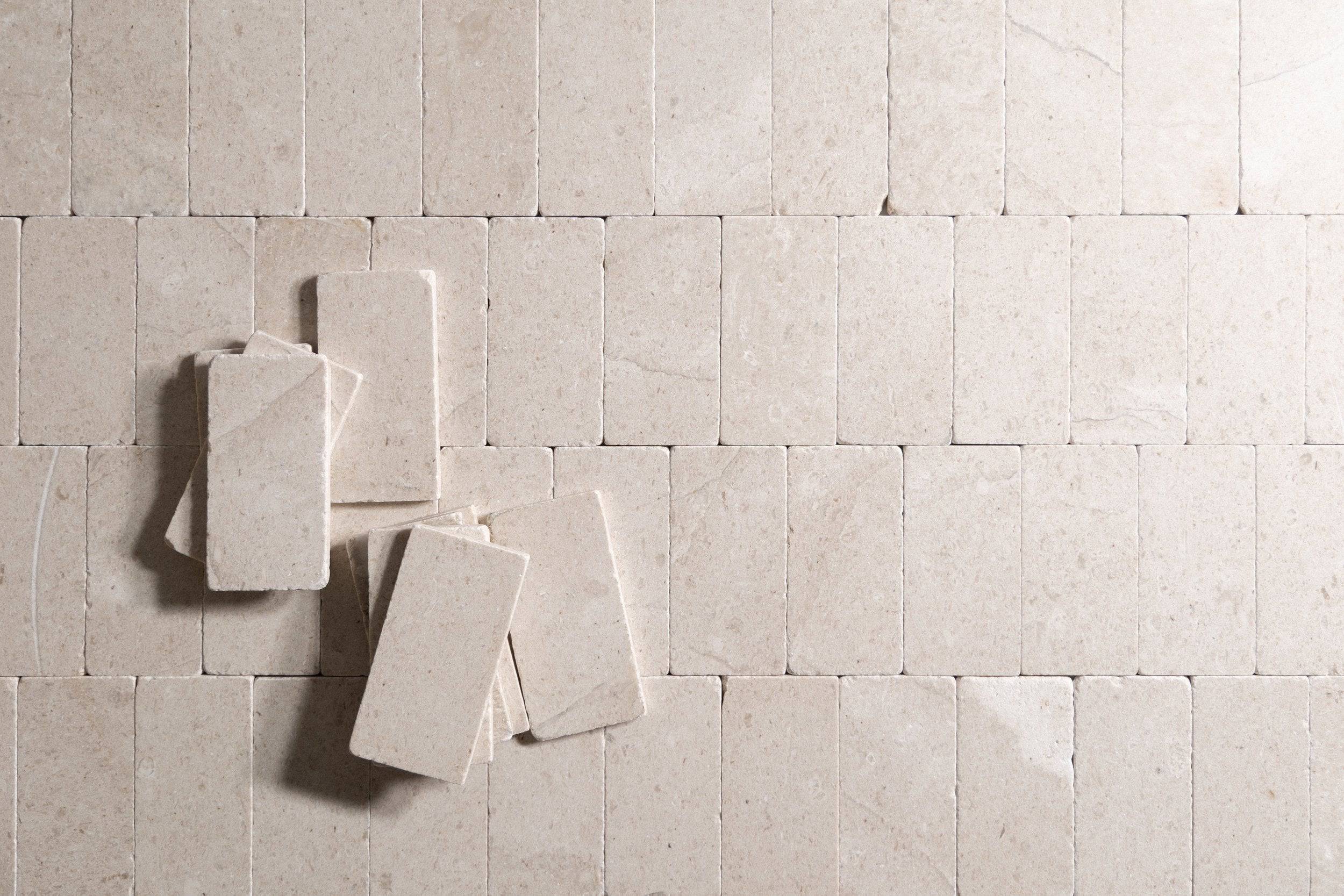 Sierra Limestone 3"x6" tumbled - Castelli Marble