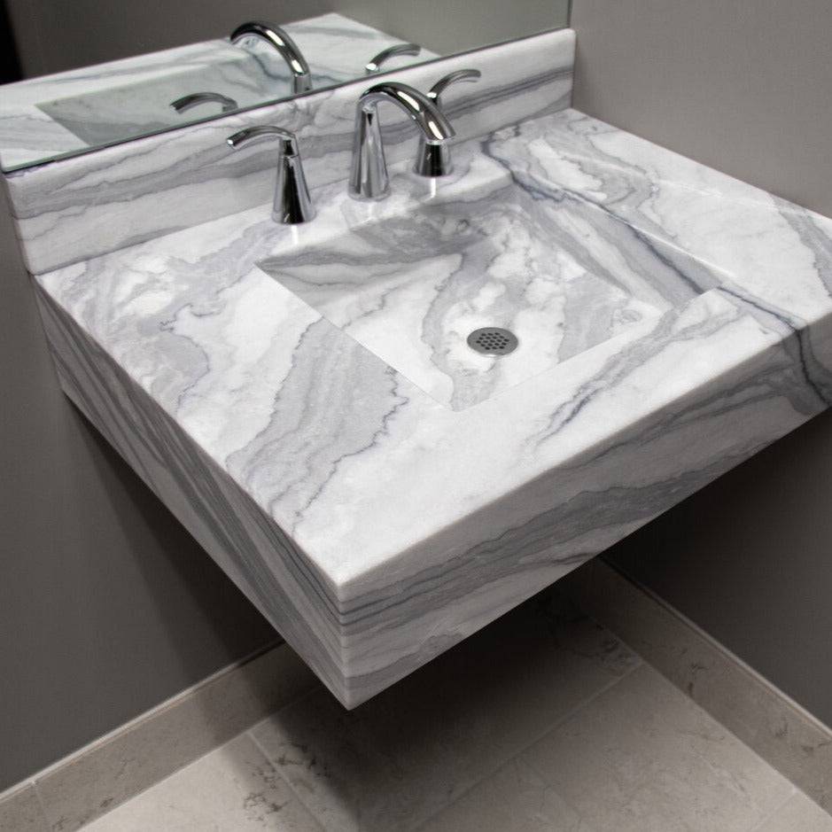 Silver Mist Floating Vanity Sink