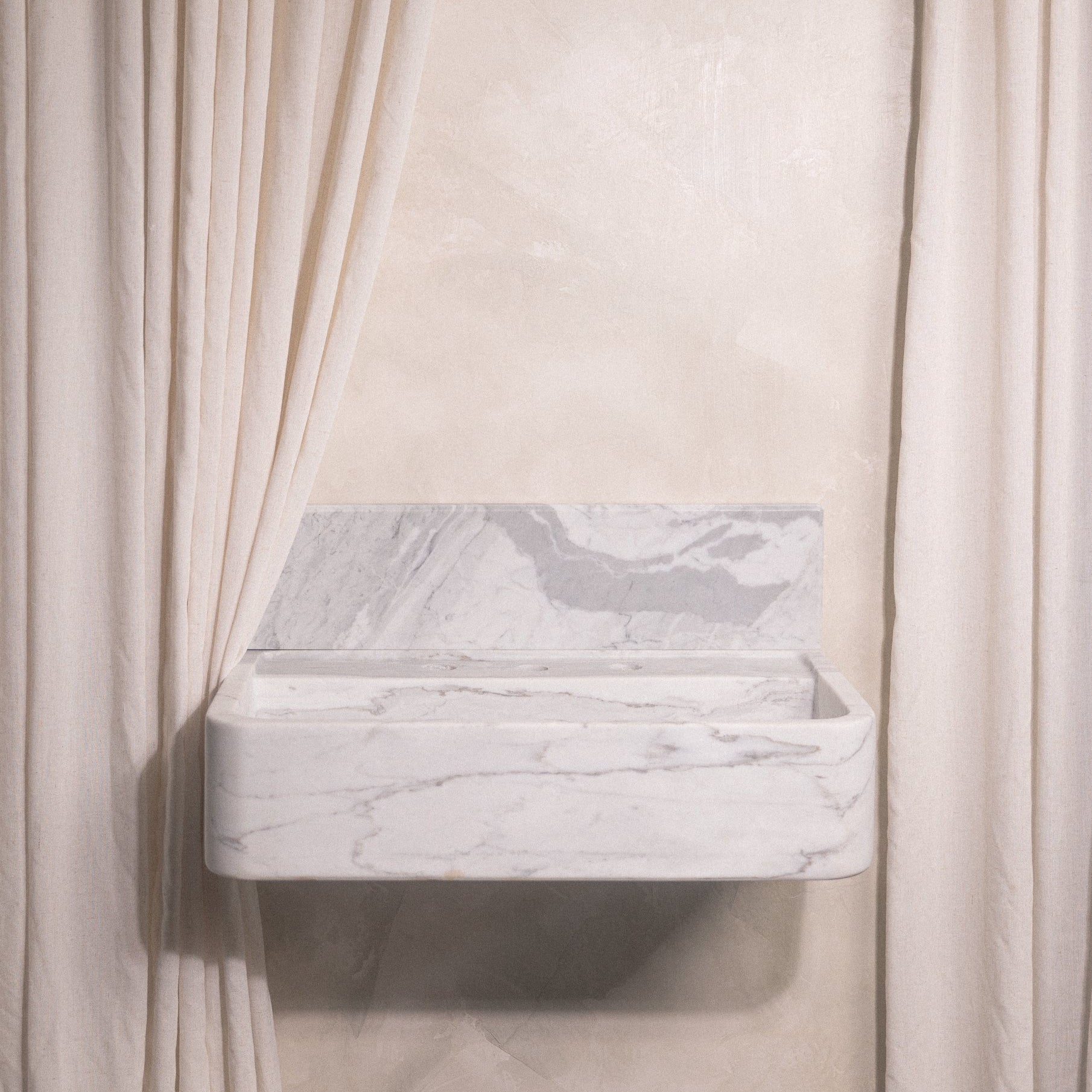 Statuary Sink Vessel 3 Hole deck mount - Castelli Marble