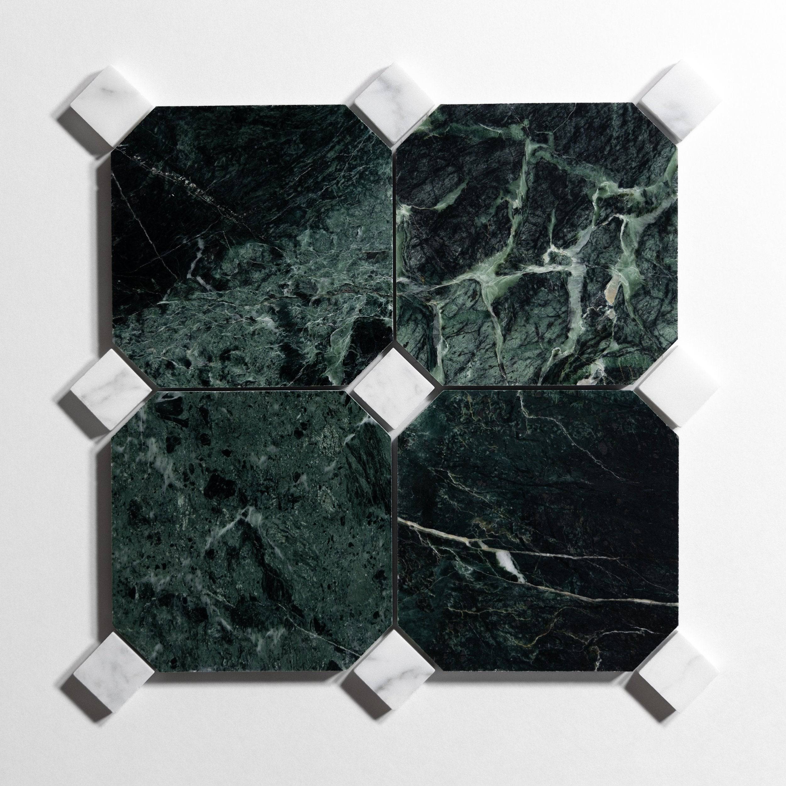 Verdi Alpi 6"x6" Octagon - Castelli Marble