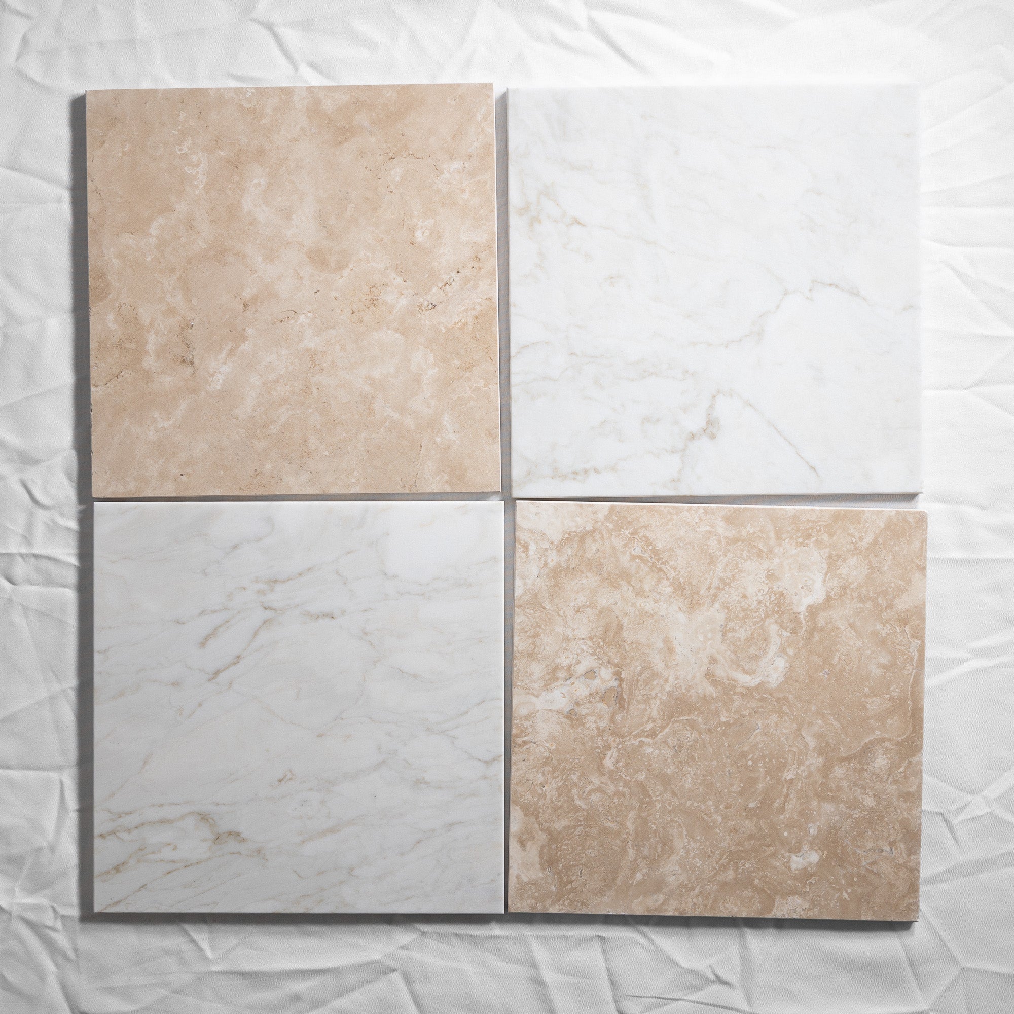 Calacatta Vagli & Durango Checkered 12"x12"