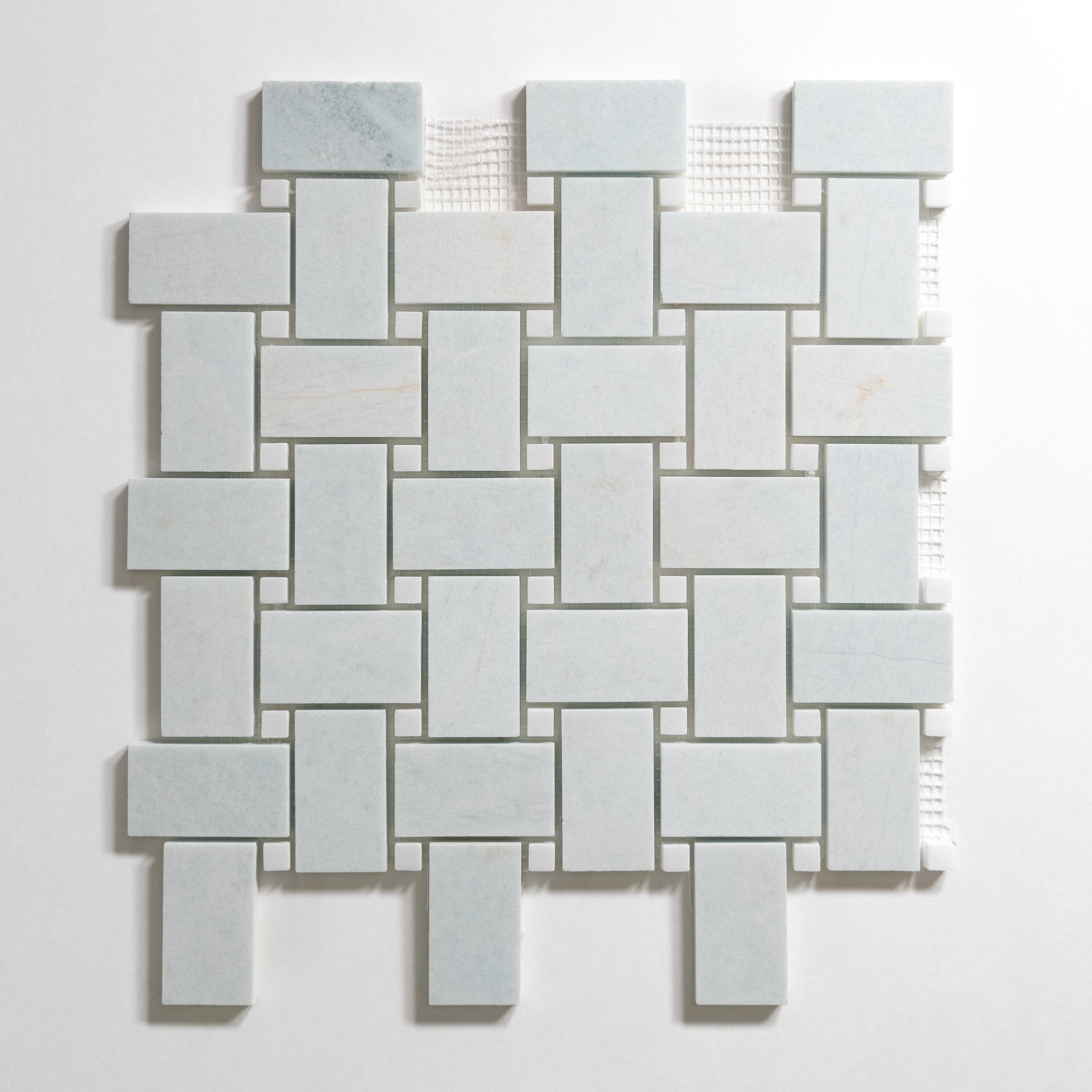 Carrara Marble Basketweave Tile