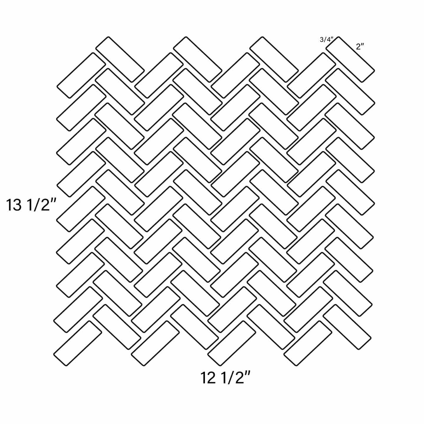 Monet Mini Herringbone - Castelli Marble