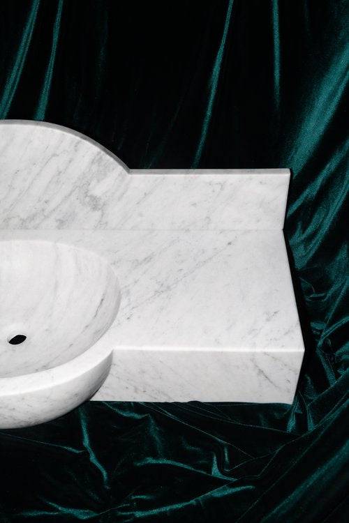 Venatino Carrara Floating Sink - Castelli Marble