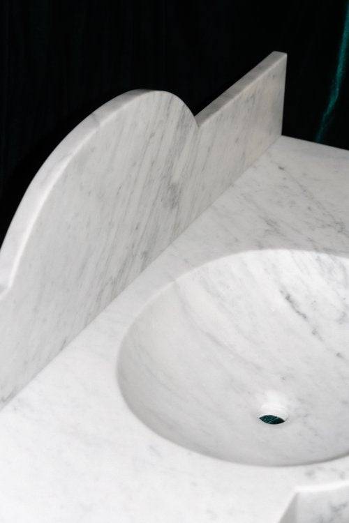 Venatino Carrara Floating Sink - Castelli Marble