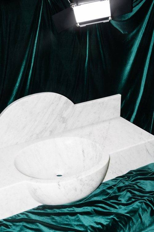 Venatino Carrara Floating Sink - Castelli Marble