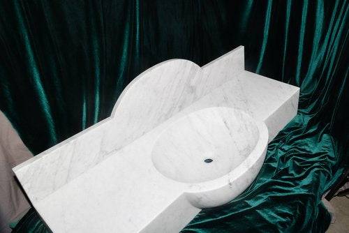 Venatino Carrara Floating Sink - Castelli Marble