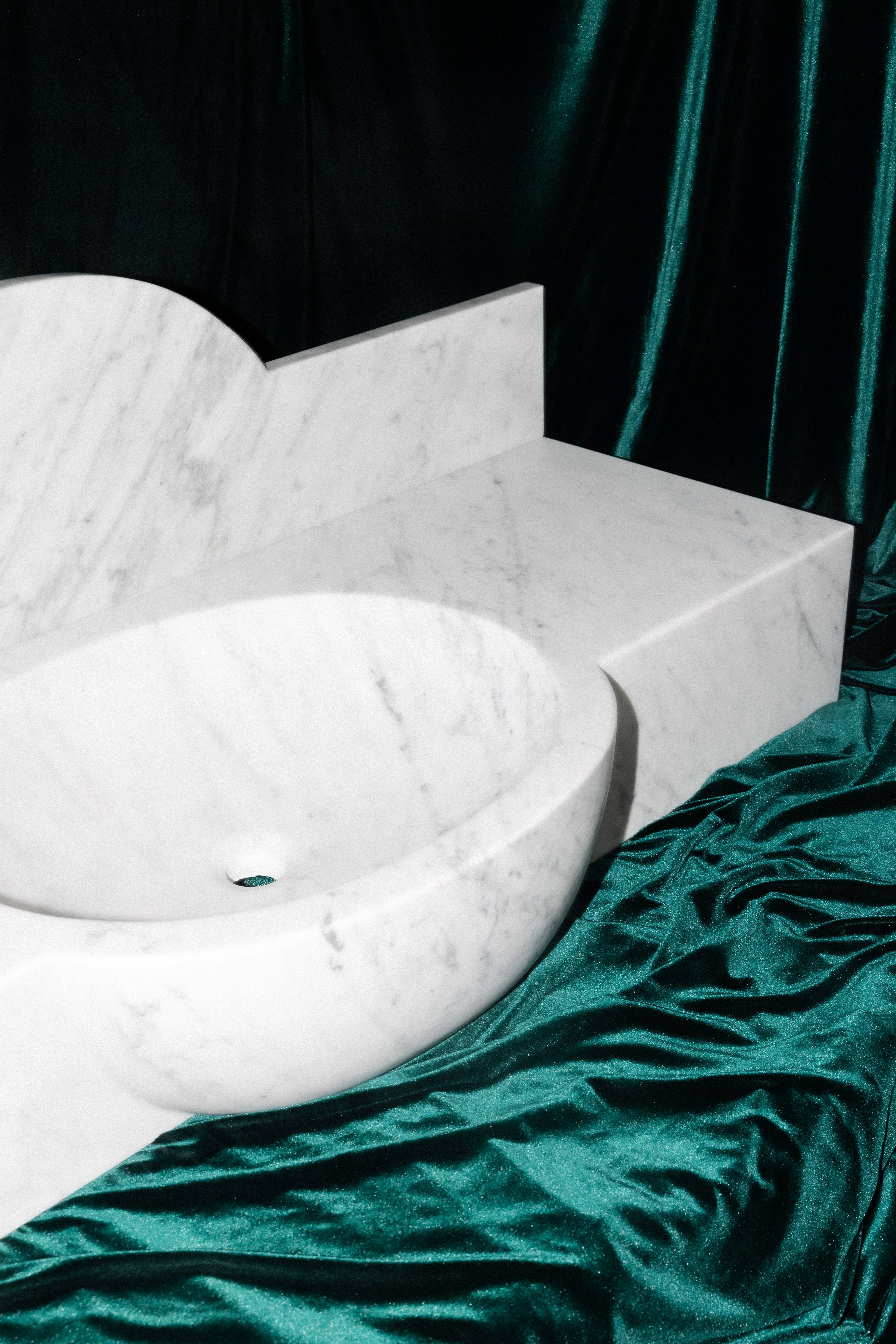 Venatino Carrara Floating Sink - Castelli Marble