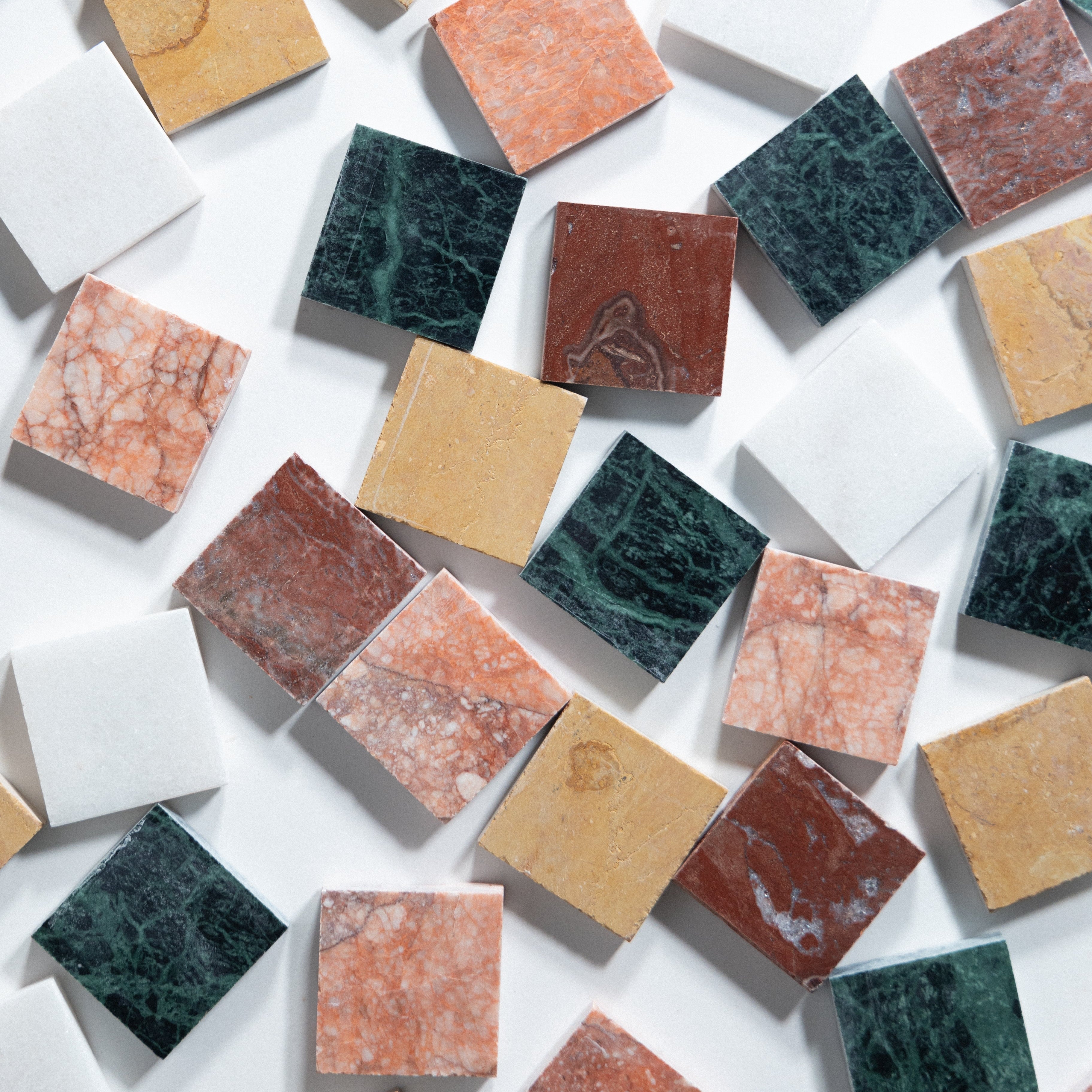 multi colored marble samples