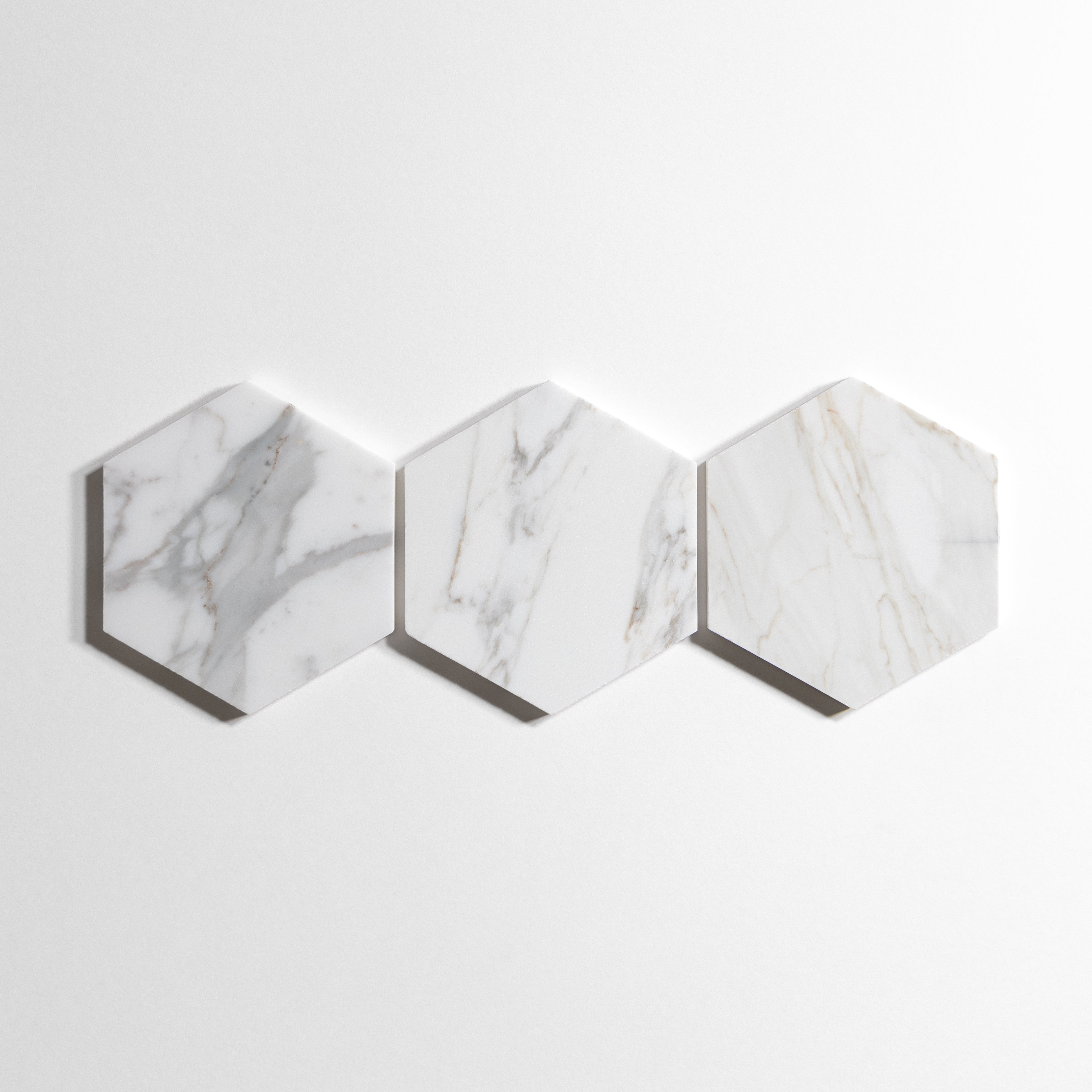 Calacatta 5" Hexagon Marble Tiles