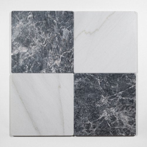 Calacatta Colorado Gray and Soft White Mosaic