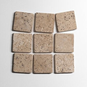 Chocolat 4" x 4" Limestone Tiles