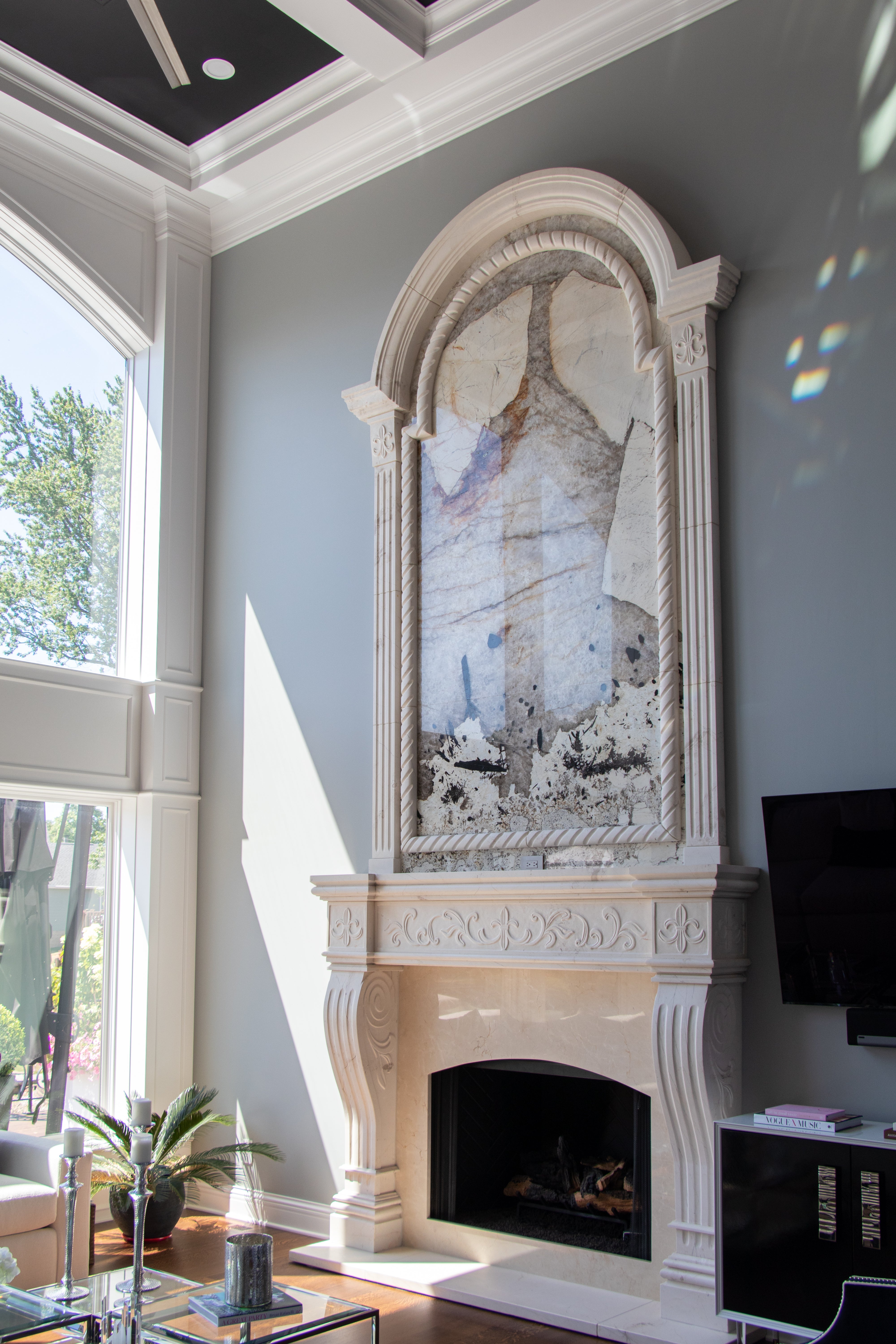 Crema Marble  90” x 75”