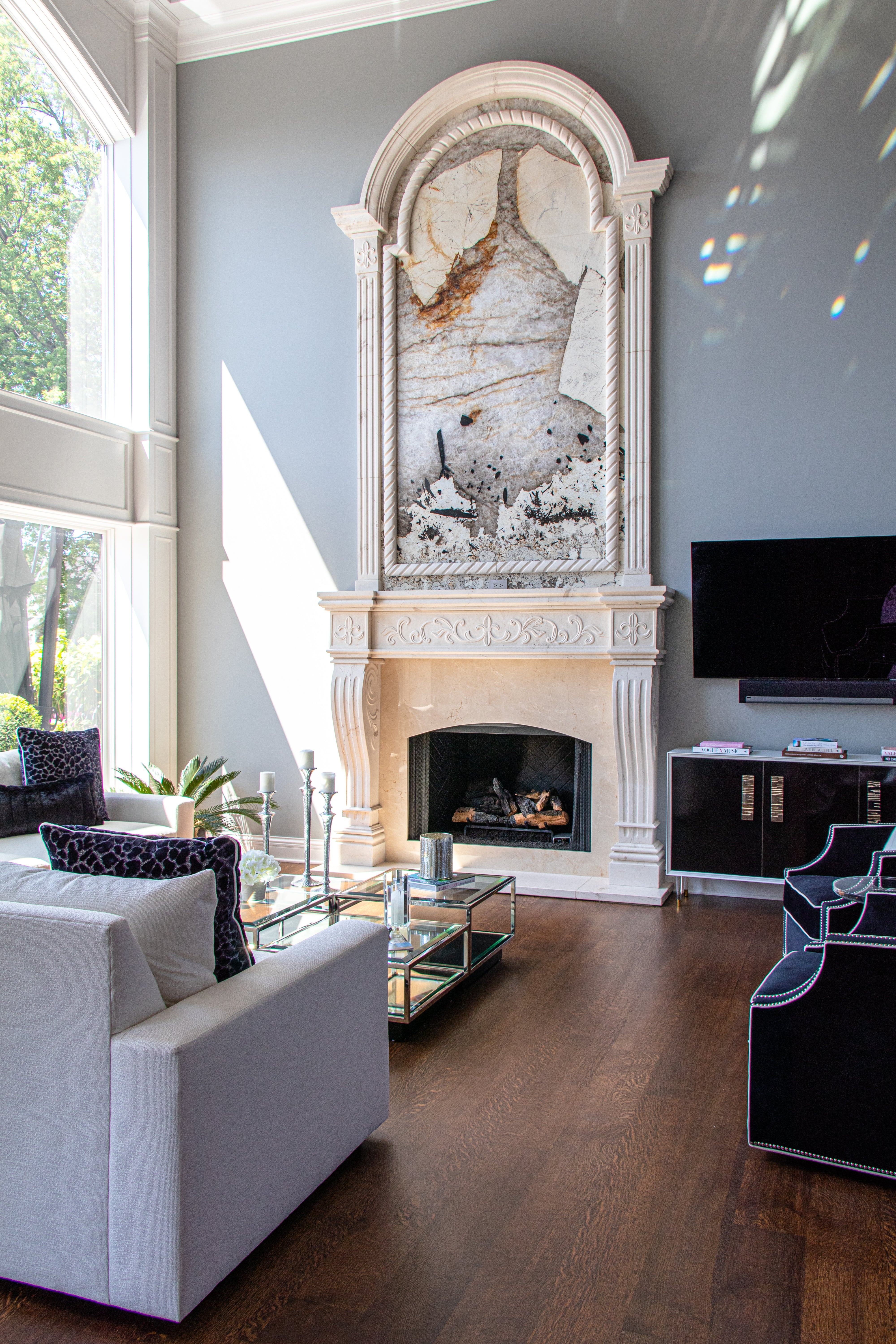 Crema Marble  90” x 75”