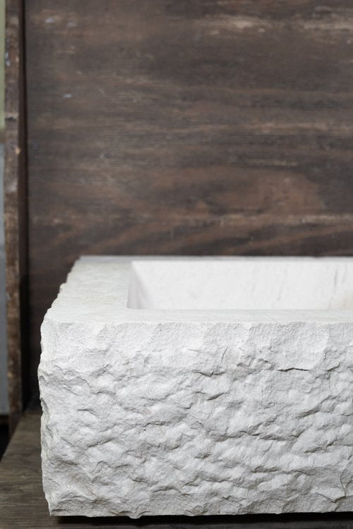 Crema Chiseled Marble Sink