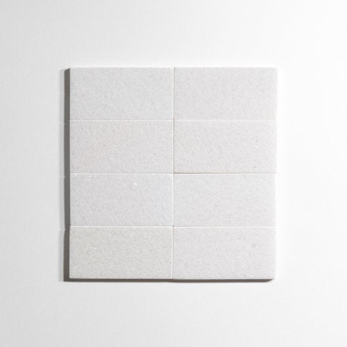 Crystal White 3" x 6" Marble Tiles