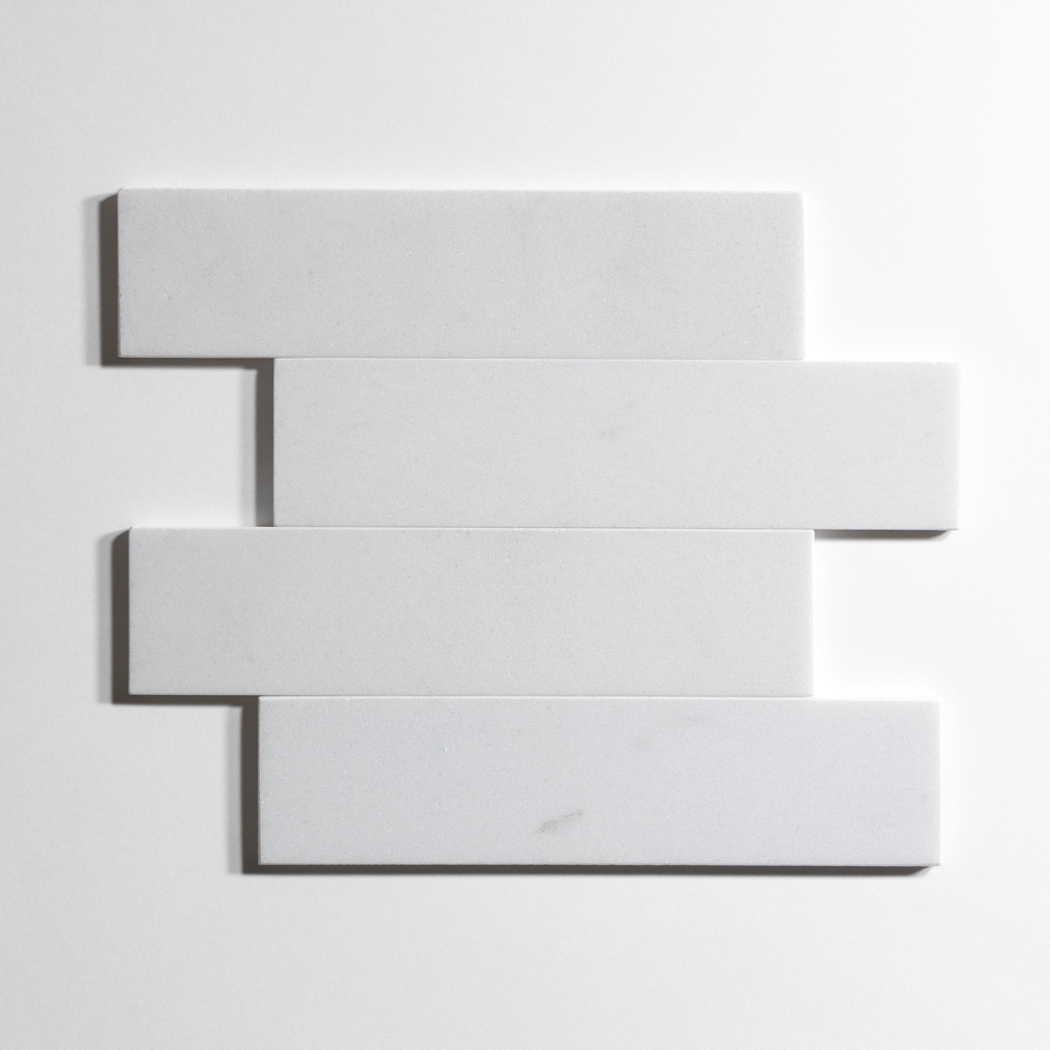 Glacier White 3" x 12" Marble Tiles 