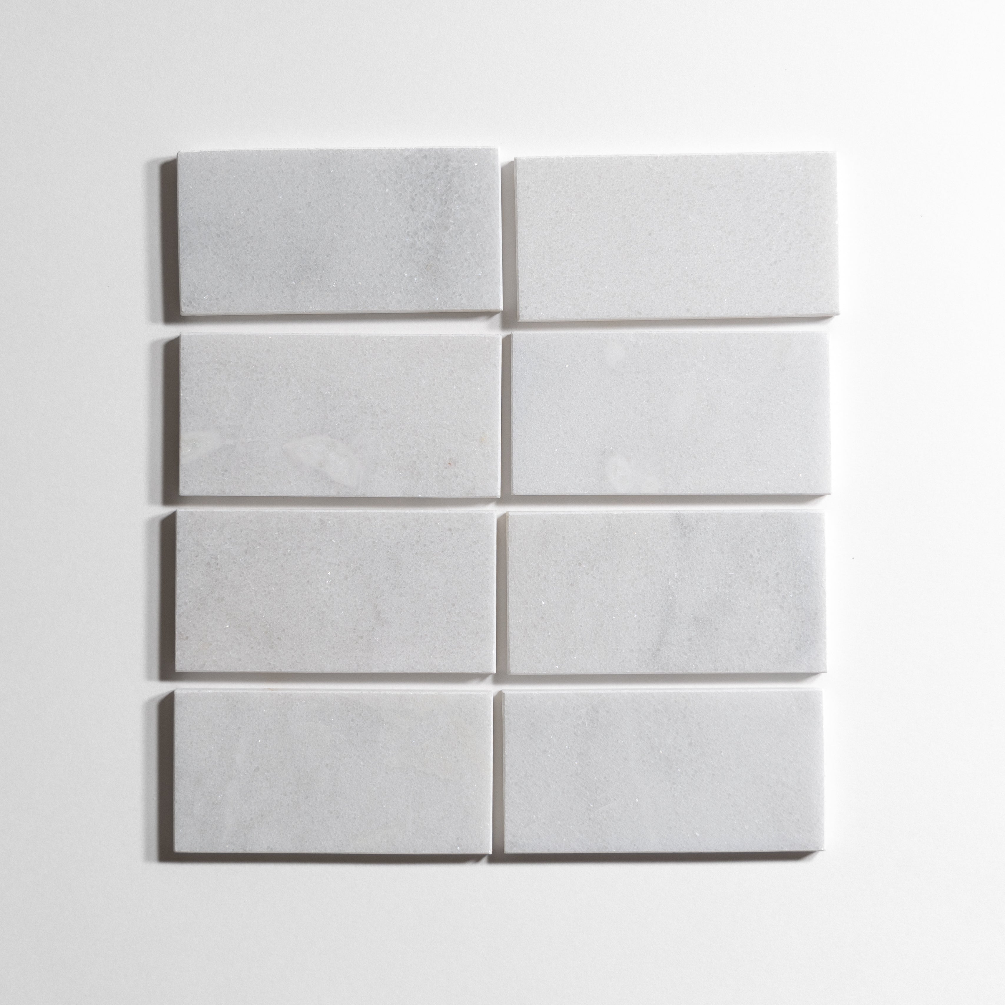 Glacier White Marble Tile  3" x 6"
