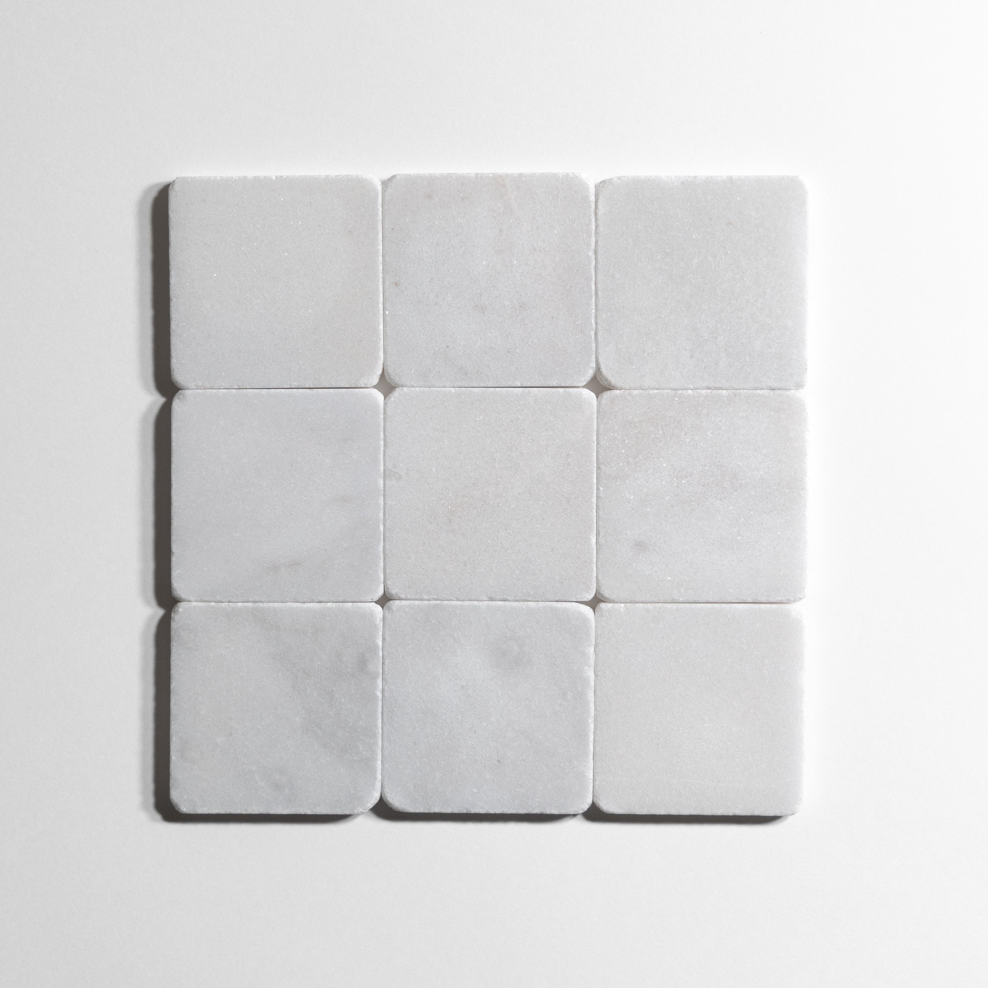 Glacier White 4" x 4" Marble Tiles